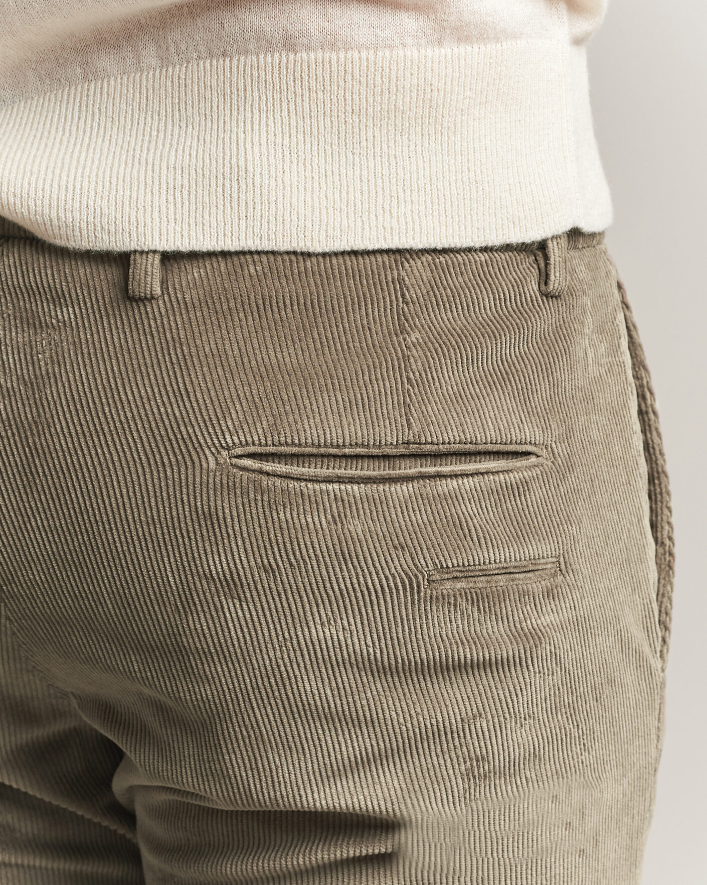 Men | Trousers | Briglia 1949 | Slim Fit Corduroy Trousers Taupe