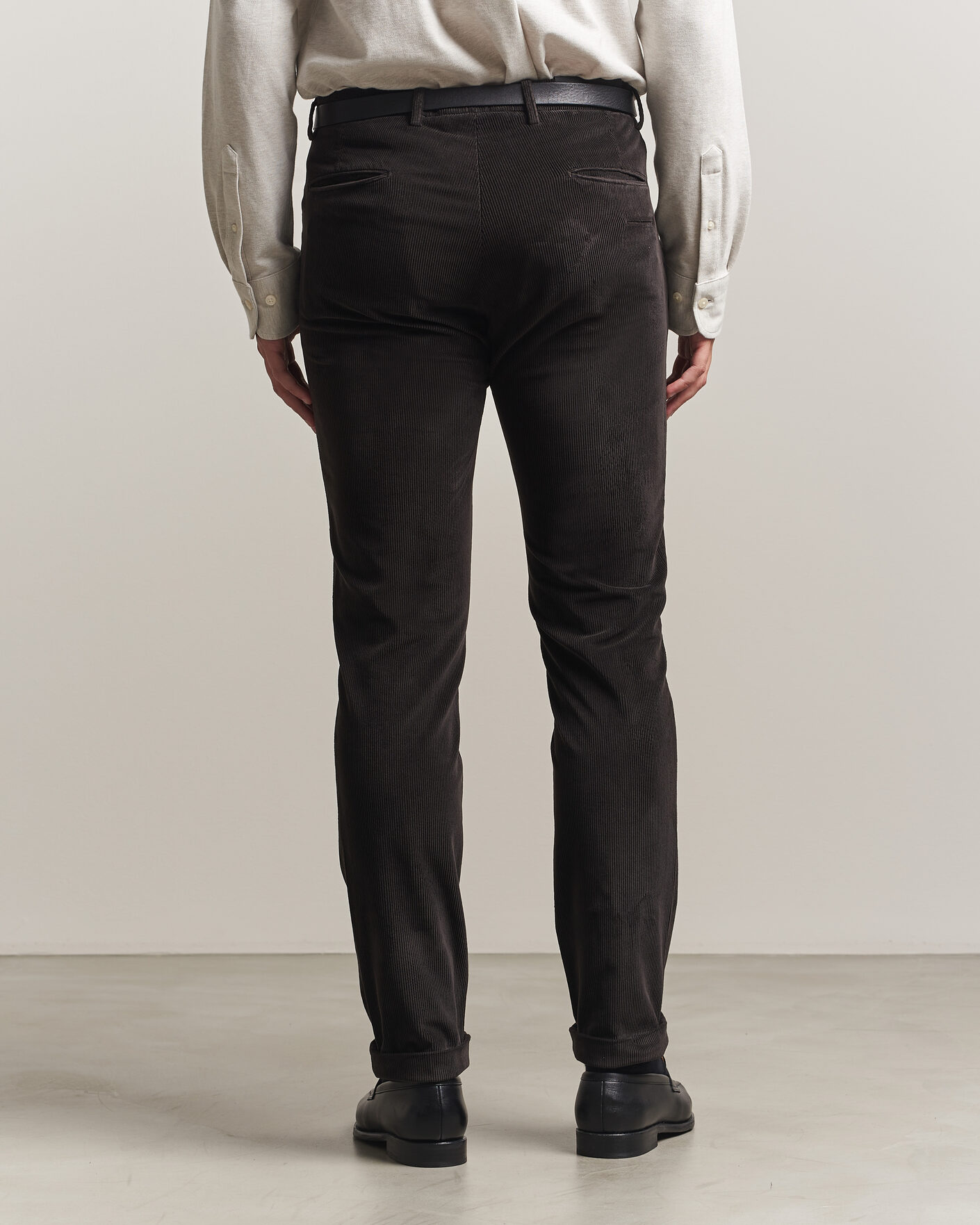 Men | Trousers | Briglia 1949 | Slim Fit Corduroy Trousers Dark Brown