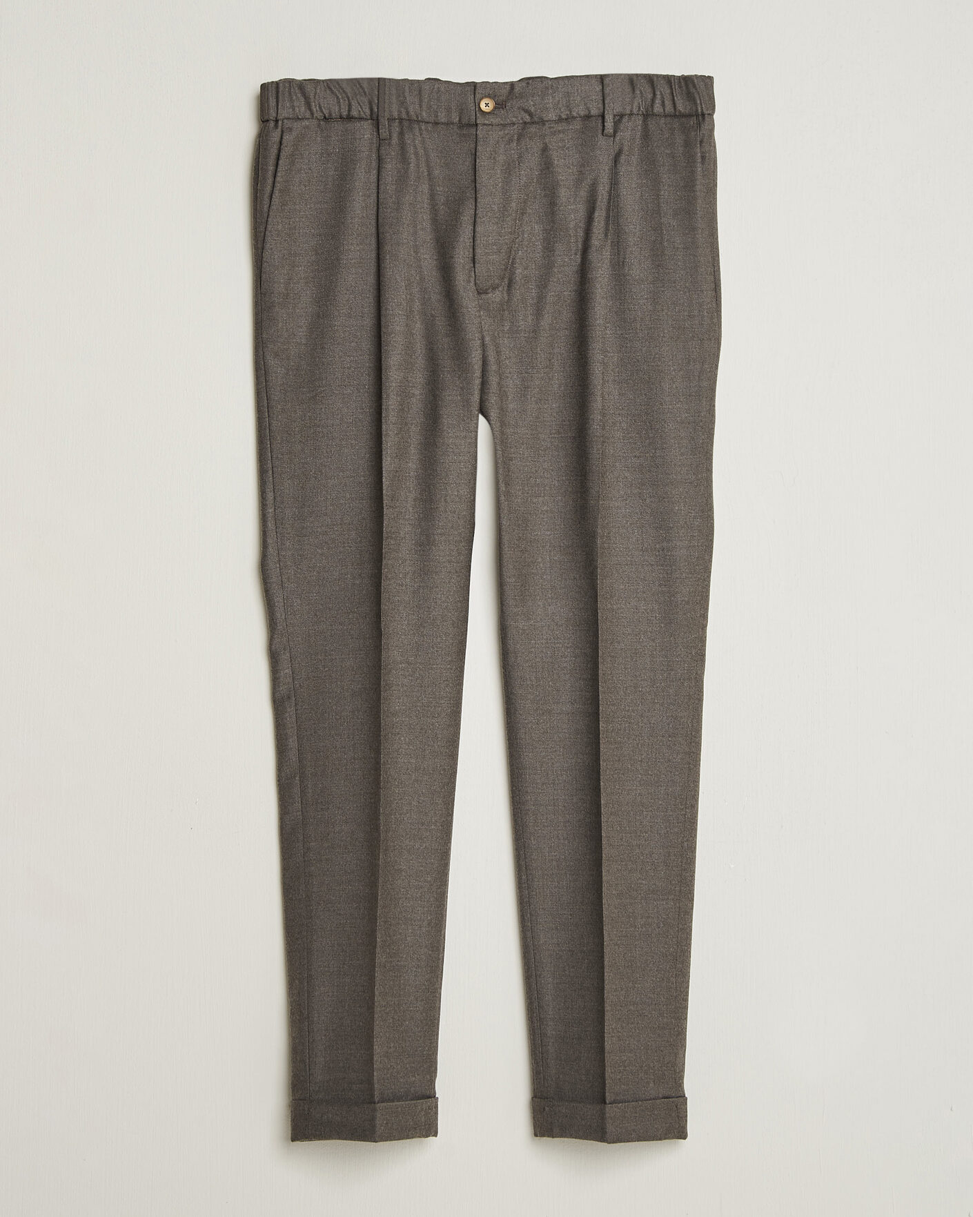 Men | Trousers | Briglia 1949 | Isola Stretch Flannel Trousers Brown
