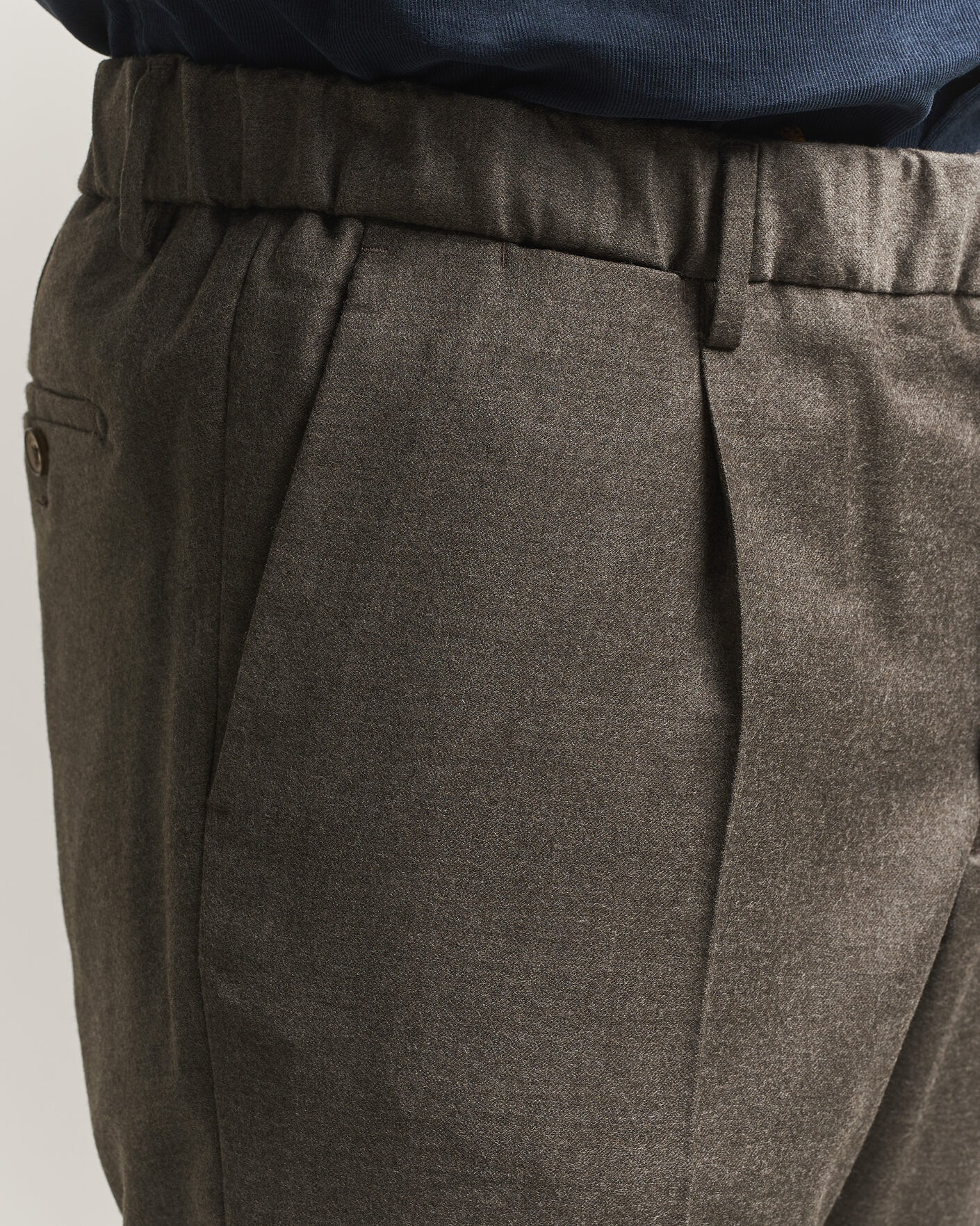 Men | Trousers | Briglia 1949 | Isola Stretch Flannel Trousers Brown