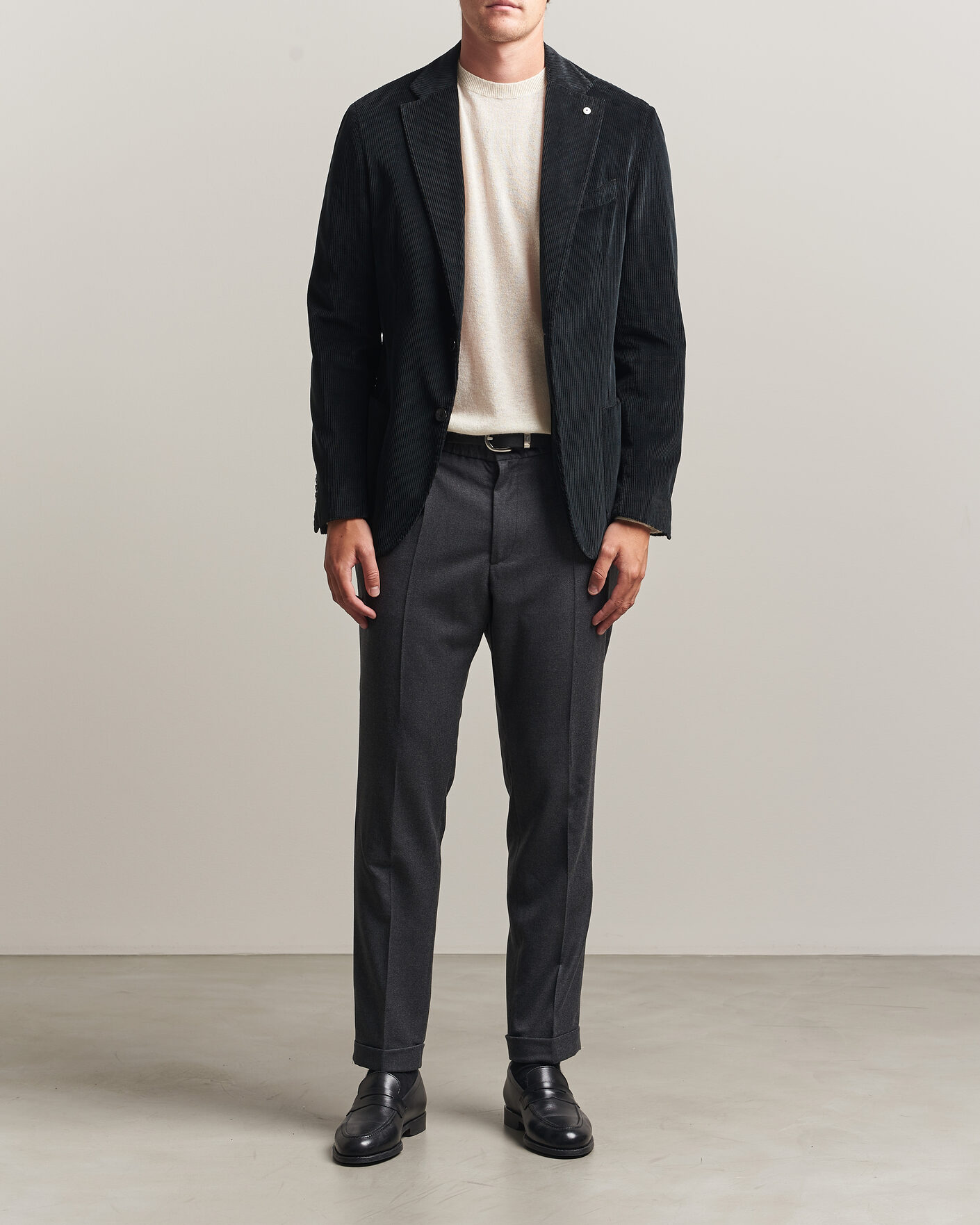 Men | Trousers | Briglia 1949 | Isola Stretch Flannel Trousers Grey