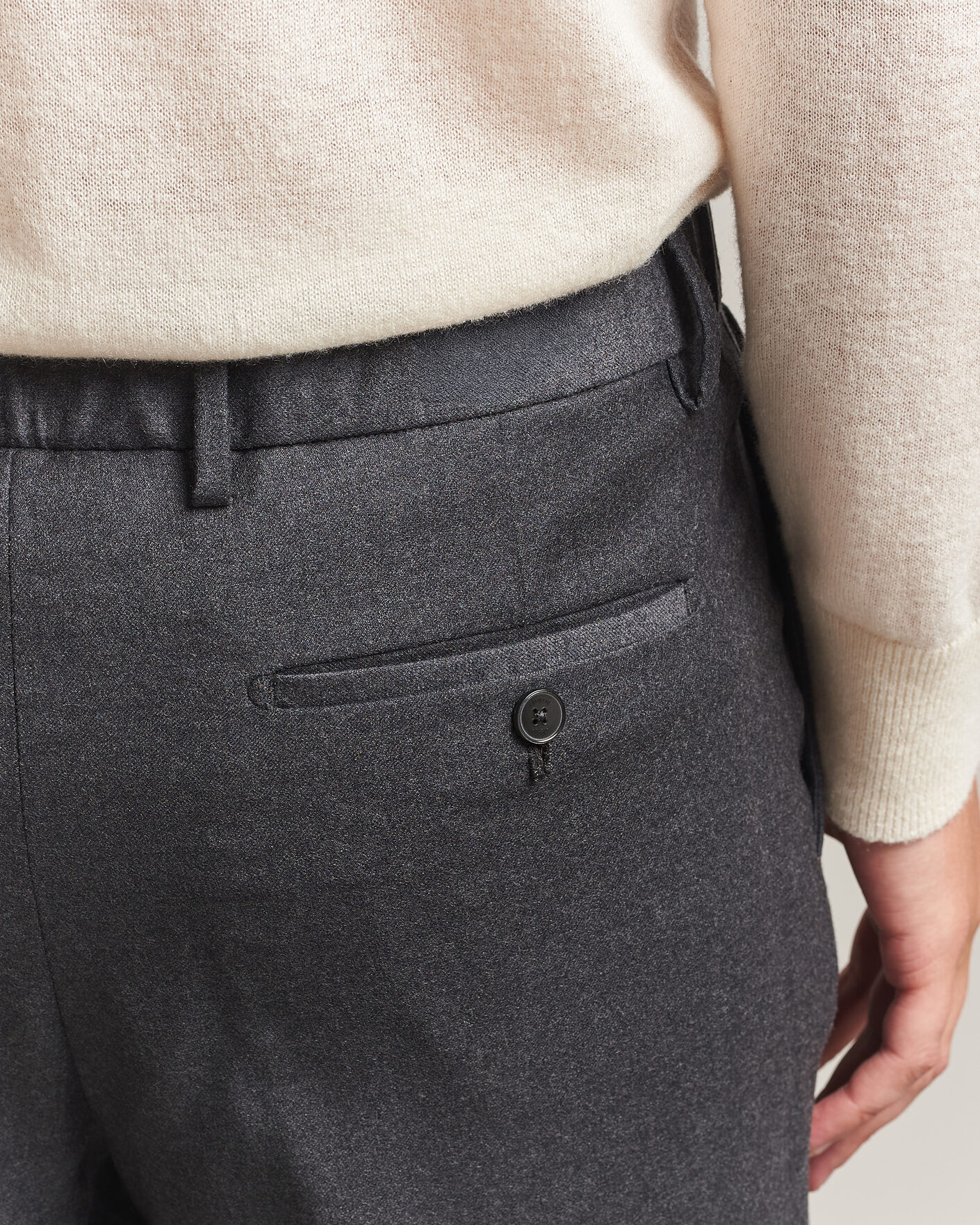 Men | Trousers | Briglia 1949 | Isola Stretch Flannel Trousers Grey