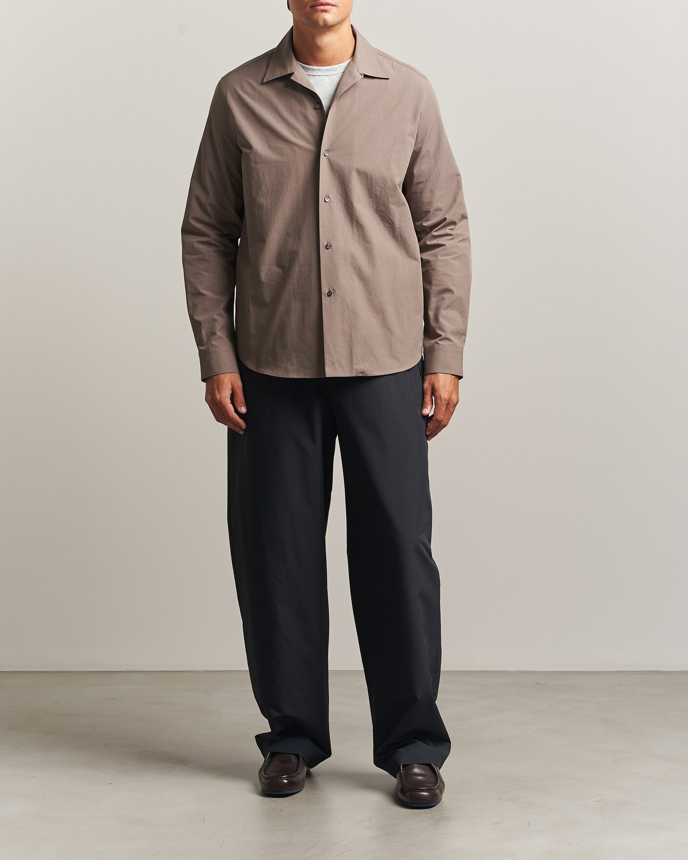 Men | Shirts | Jil Sander | Crispy Washed Cotton Shirt Taupe
