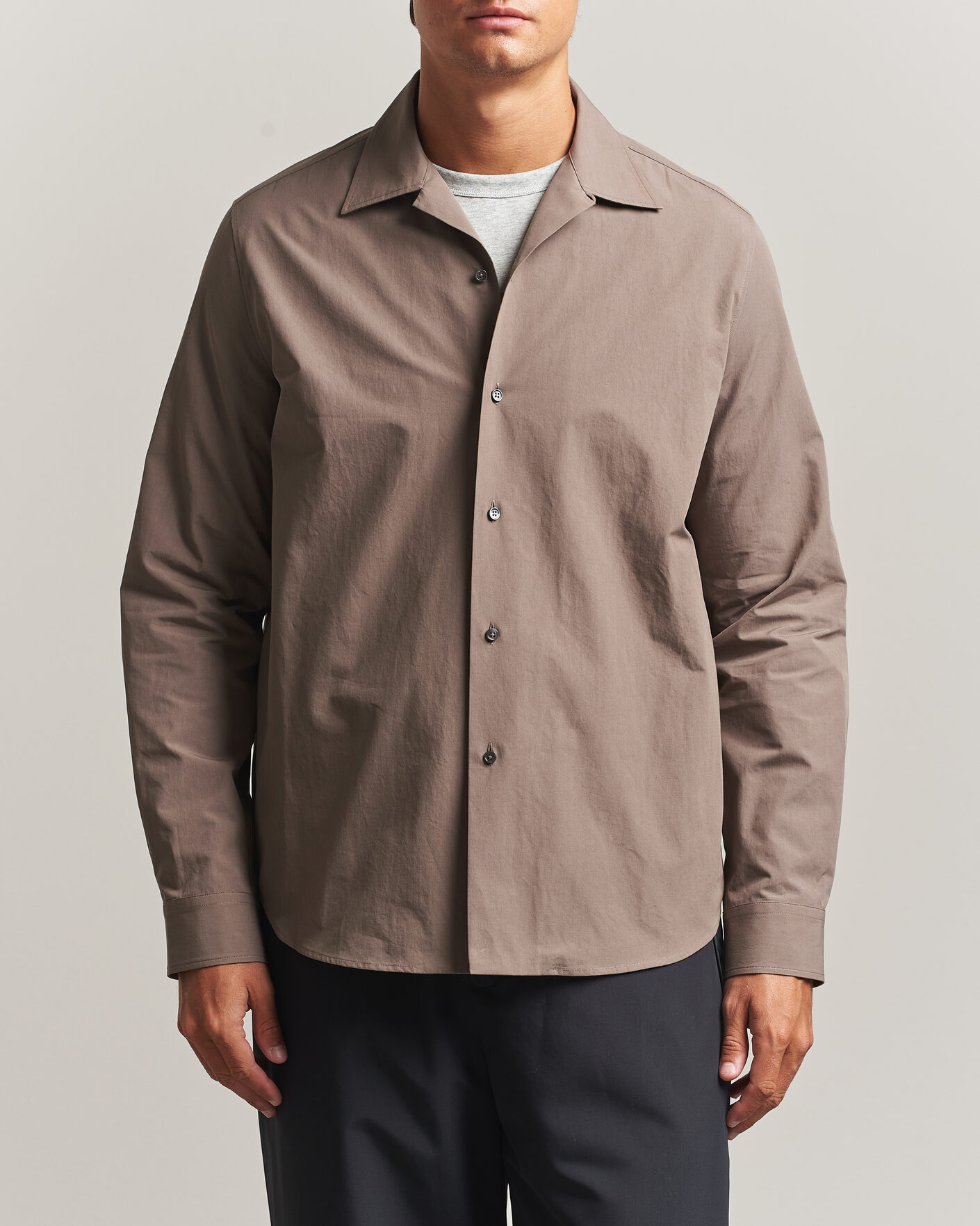 Men | Shirts | Jil Sander | Crispy Washed Cotton Shirt Taupe