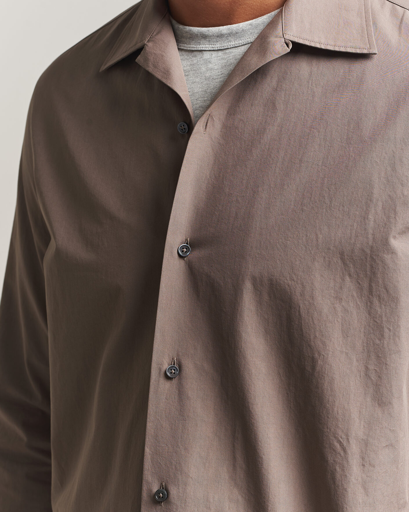Men | Shirts | Jil Sander | Crispy Washed Cotton Shirt Taupe