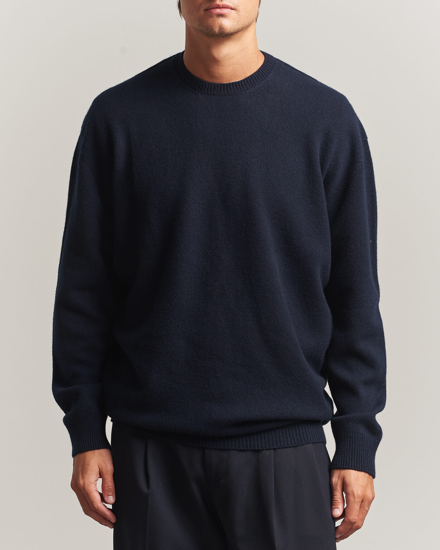 Men | Sweaters & Knitwear | Jil Sander | Wool/Cashmere Seamless Sweater Navy