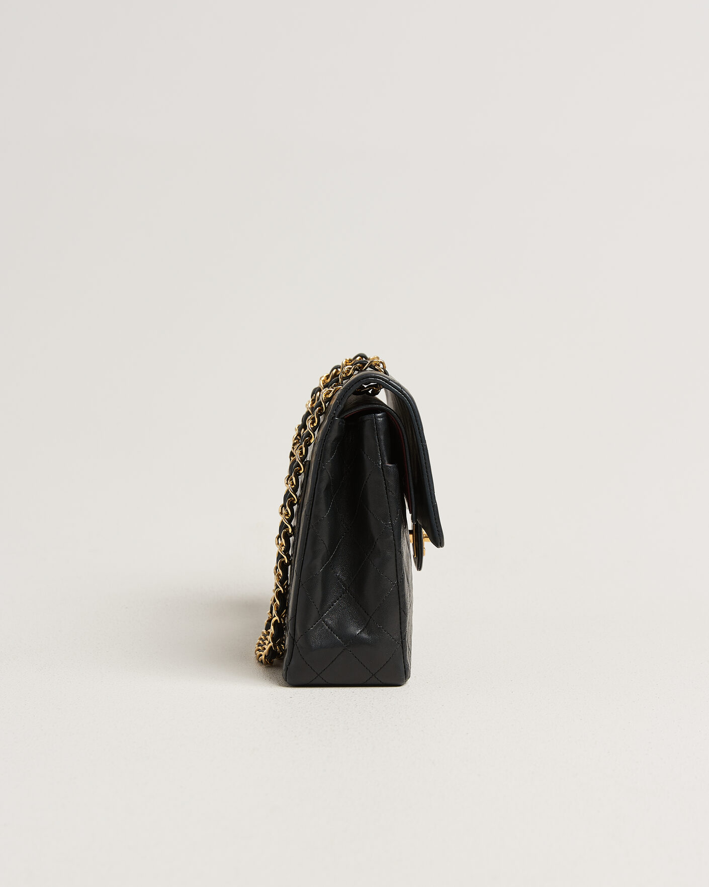 Men | Pre-Owned & Vintage Bags | Chanel Pre-Owned | Classic Medium Square Double Flap Bag Lambskin Black