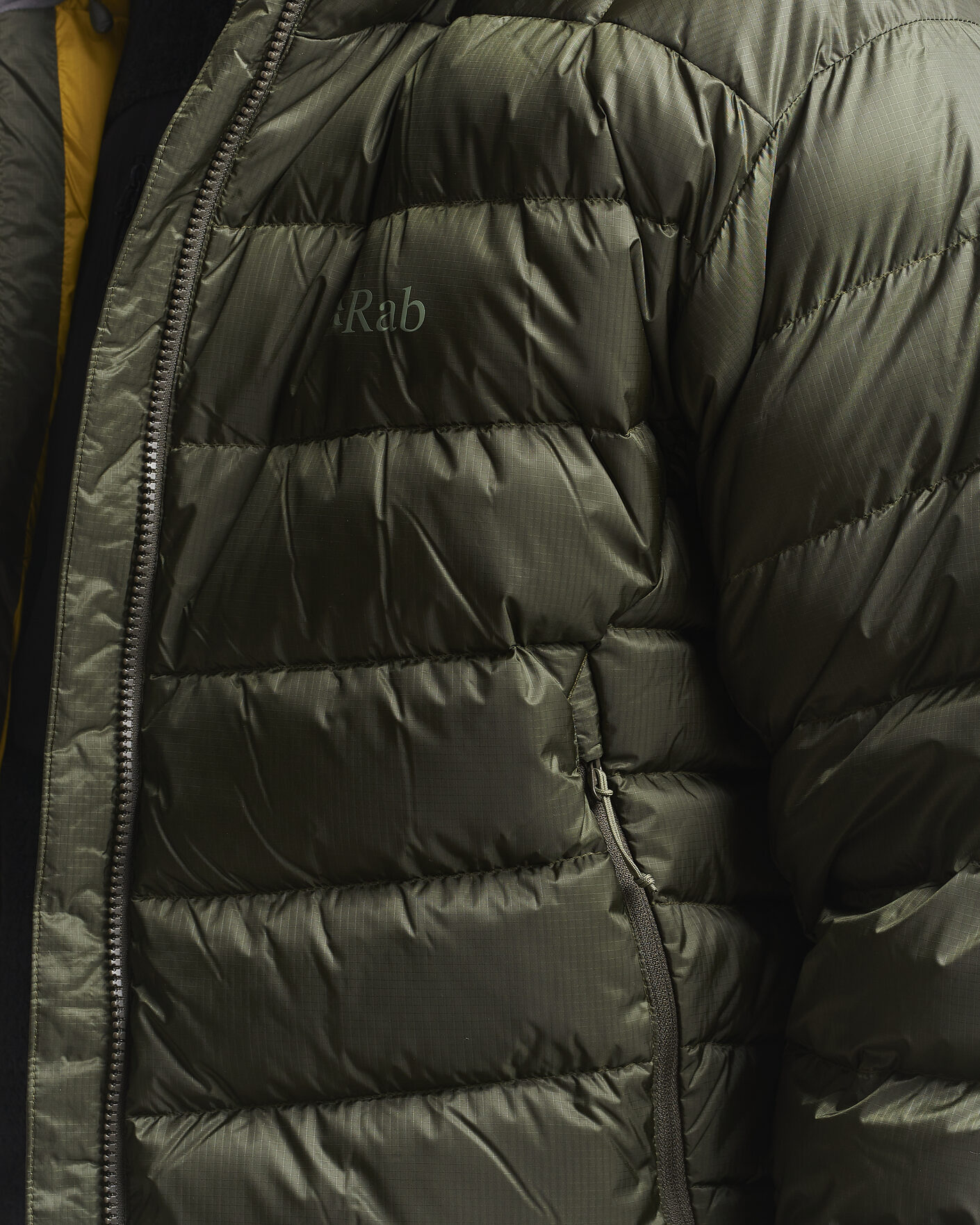 Men | Coats & Jackets | Rab | Electron Pro Hoody Mid Down Jacket Army 