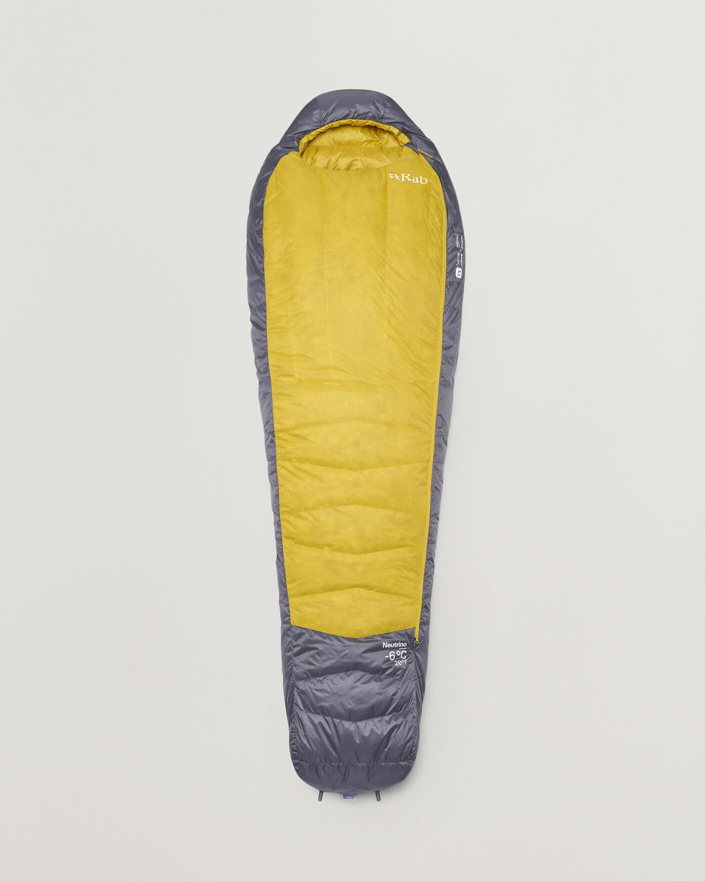 Men | Outdoor living | Rab | Neutrino -6C Sleeping Bag Regular Graphene/Dark Pollen