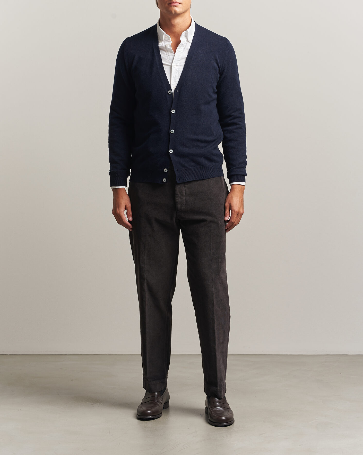Men | Sweaters & Knitwear | Gran Sasso | Wool/Cashmere Cardigan Navy