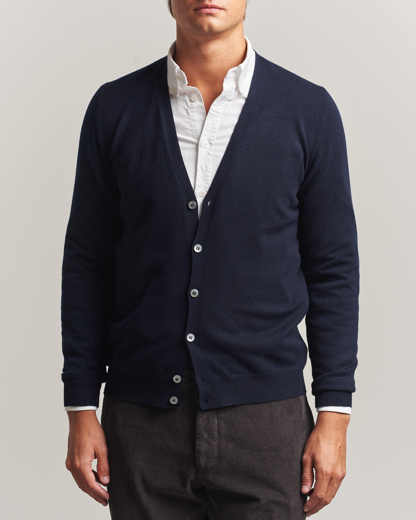 Men | Sweaters & Knitwear | Gran Sasso | Wool/Cashmere Cardigan Navy