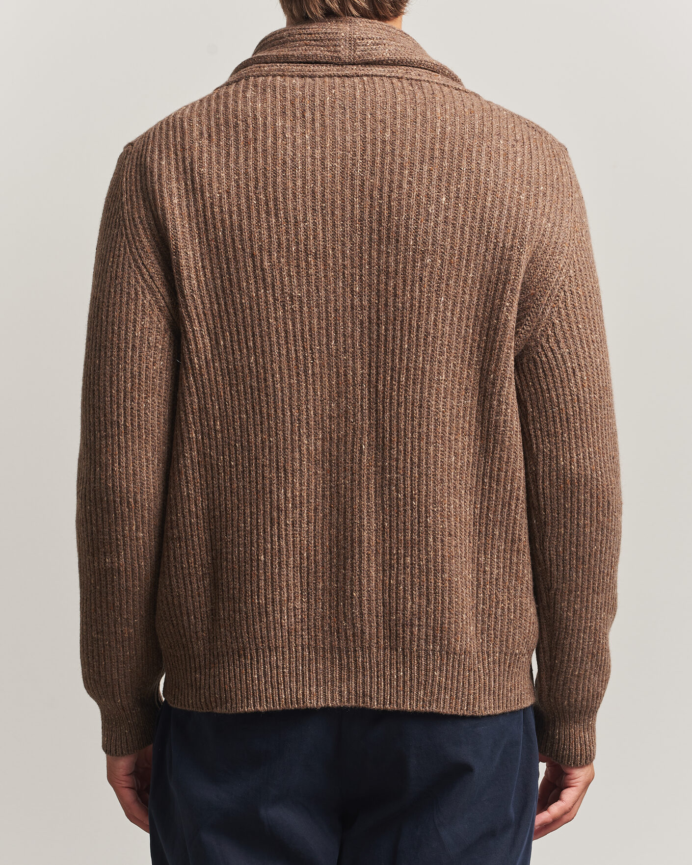 Men | Sweaters & Knitwear | Gran Sasso | Wool/Cashmere Donegal Cardigan Brown