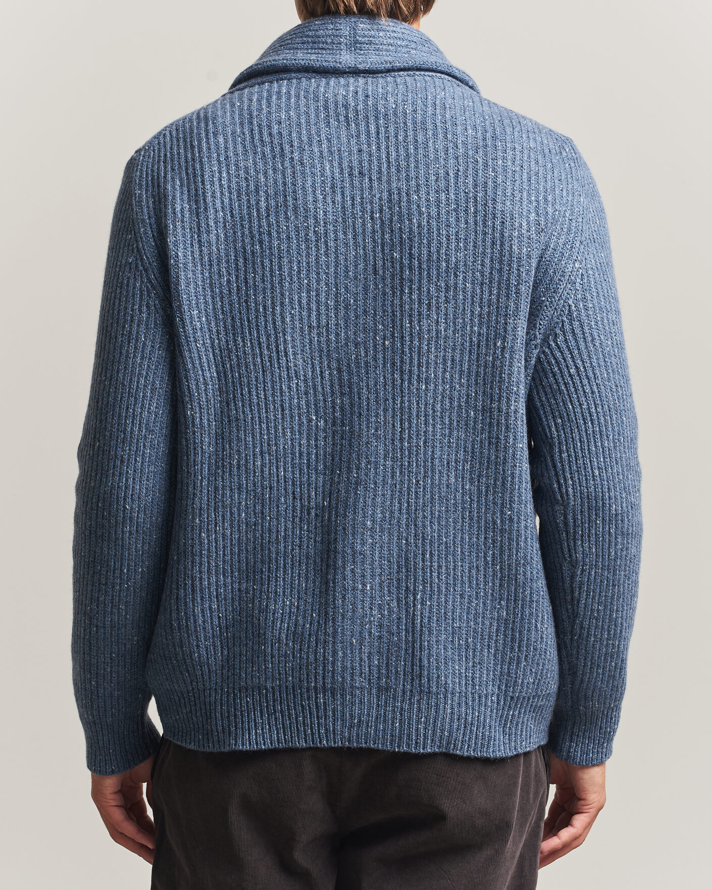Men | Sweaters & Knitwear | Gran Sasso | Wool/Cashmere Donegal Cardigan Blue