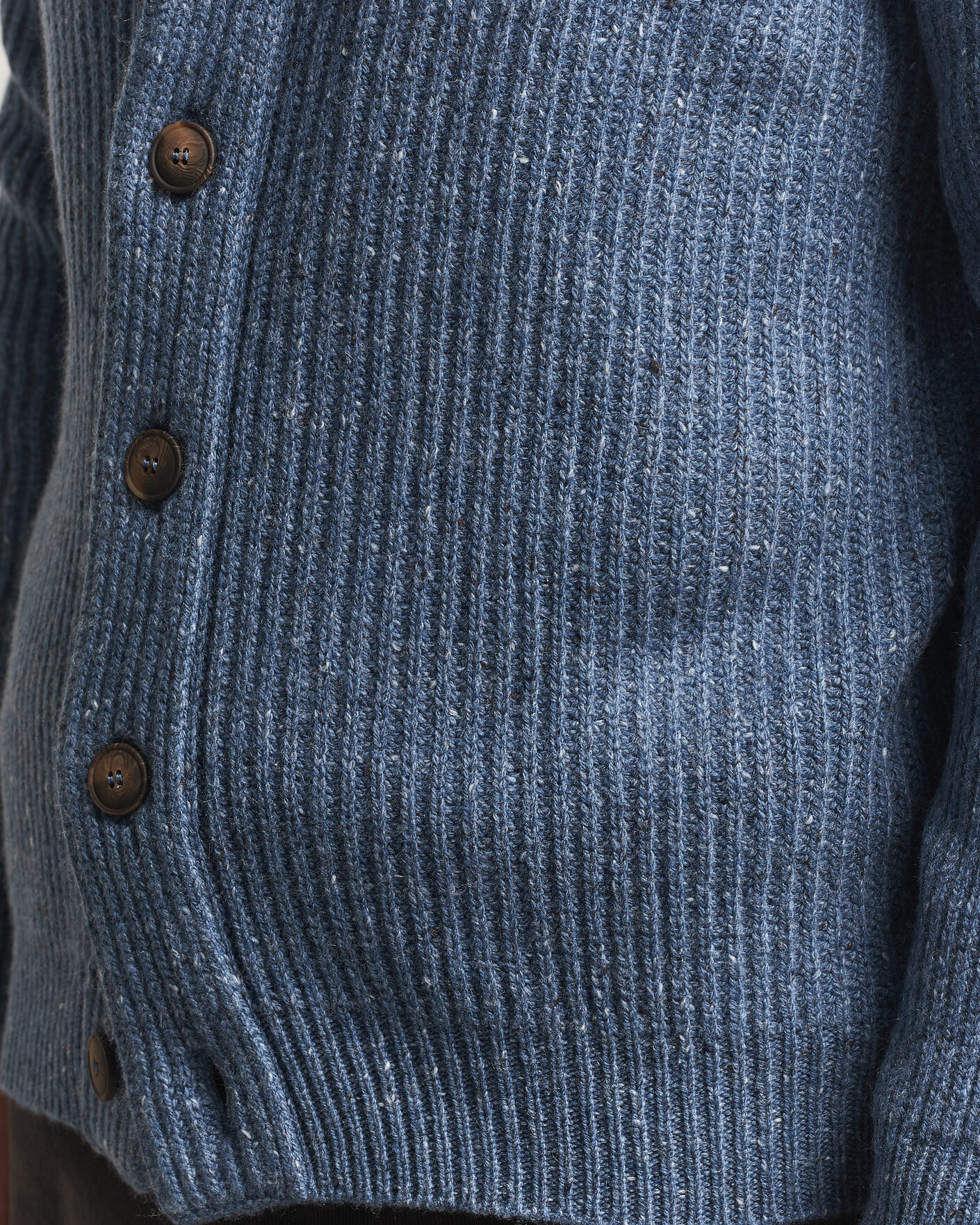 Men | Sweaters & Knitwear | Gran Sasso | Wool/Cashmere Donegal Cardigan Blue