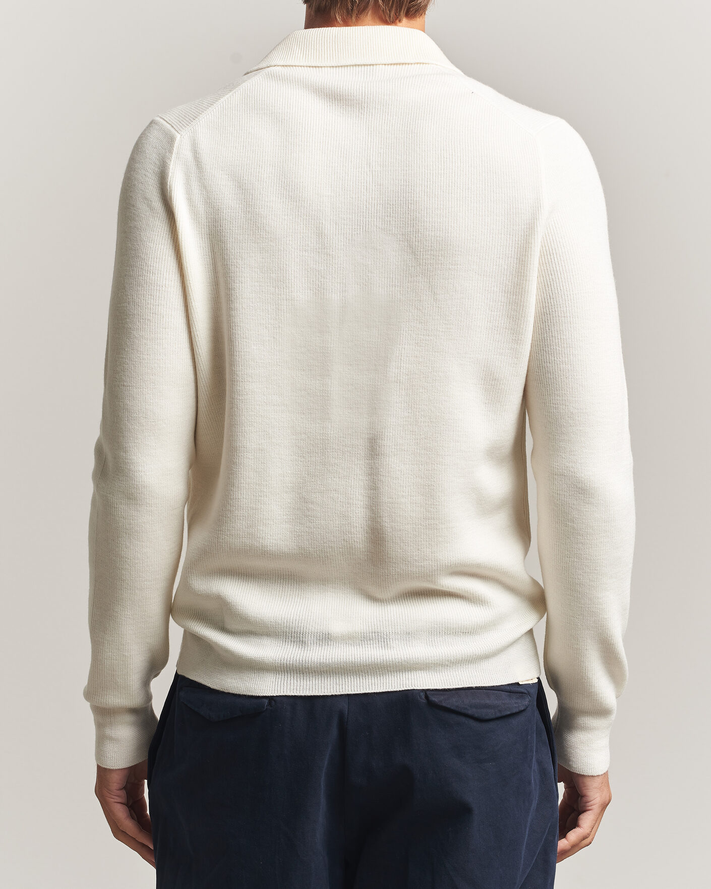 Men | Sweaters & Knitwear | Gran Sasso | Merino Knitted Polo Cream