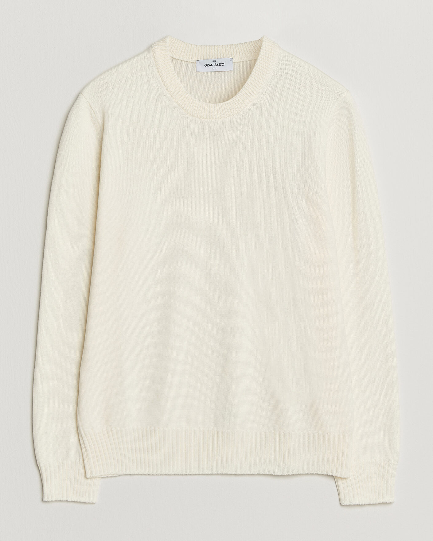 Men | Sweaters & Knitwear | Gran Sasso | Merino Knitted Crew Neck Cream