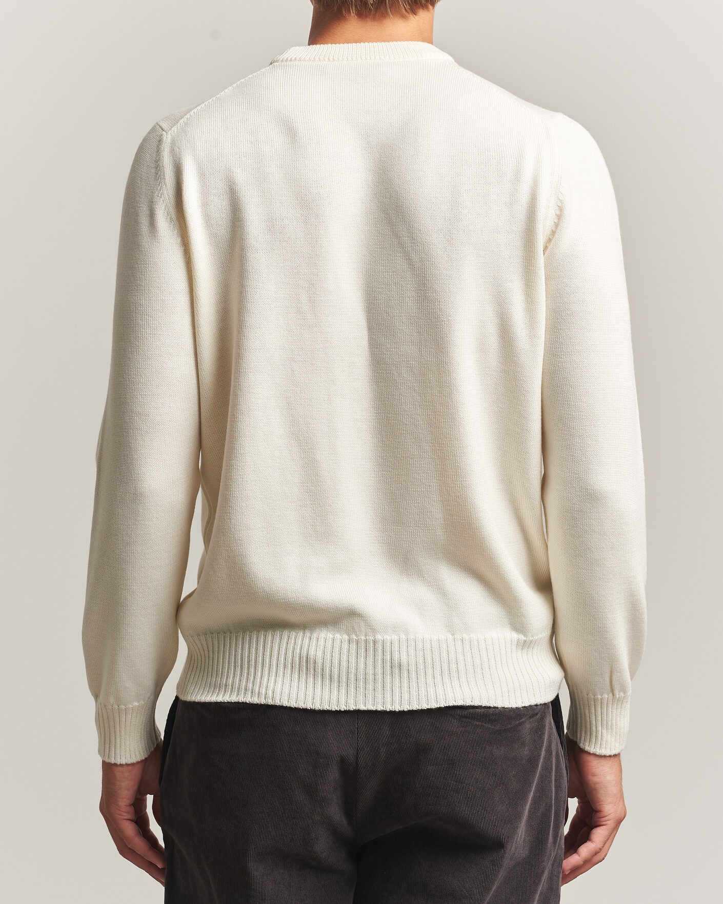 Men | Sweaters & Knitwear | Gran Sasso | Merino Knitted Crew Neck Cream