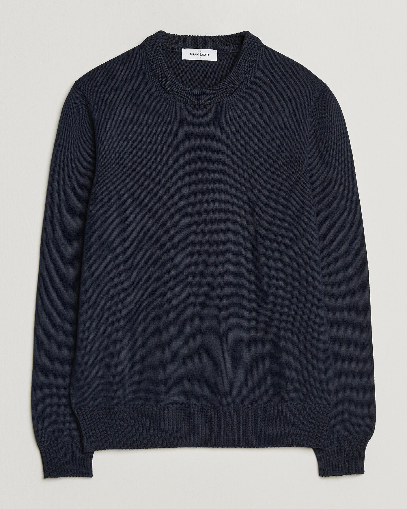 Men | Sweaters & Knitwear | Gran Sasso | Merino Knitted Crew Neck Navy