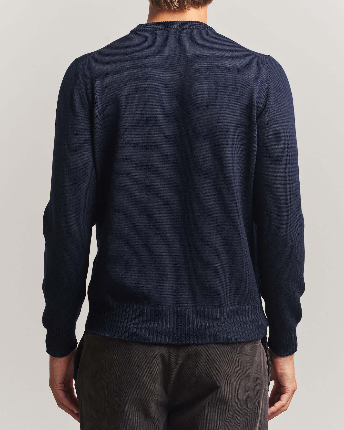 Men | Sweaters & Knitwear | Gran Sasso | Merino Knitted Crew Neck Navy