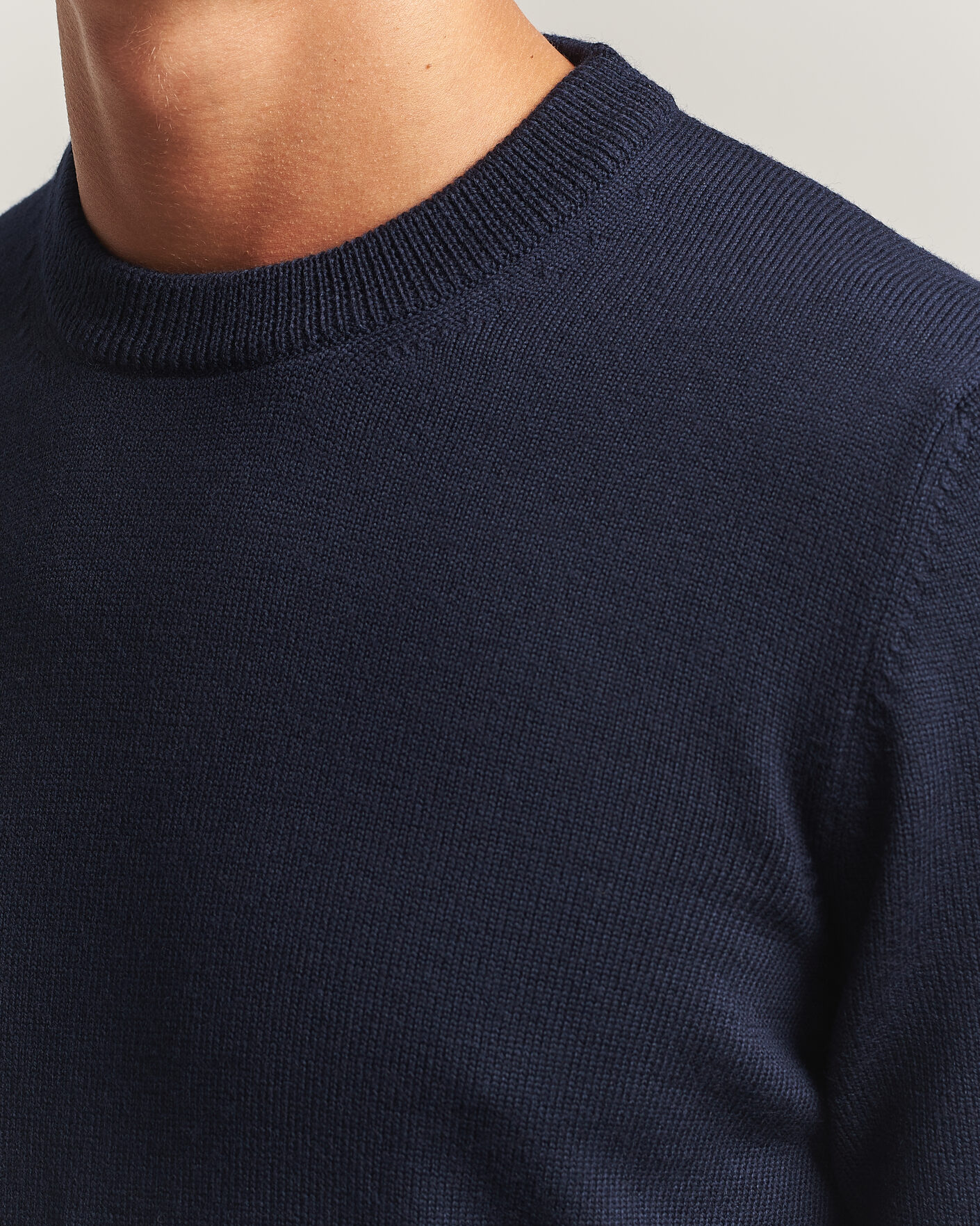 Men | Sweaters & Knitwear | Gran Sasso | Merino Knitted Crew Neck Navy