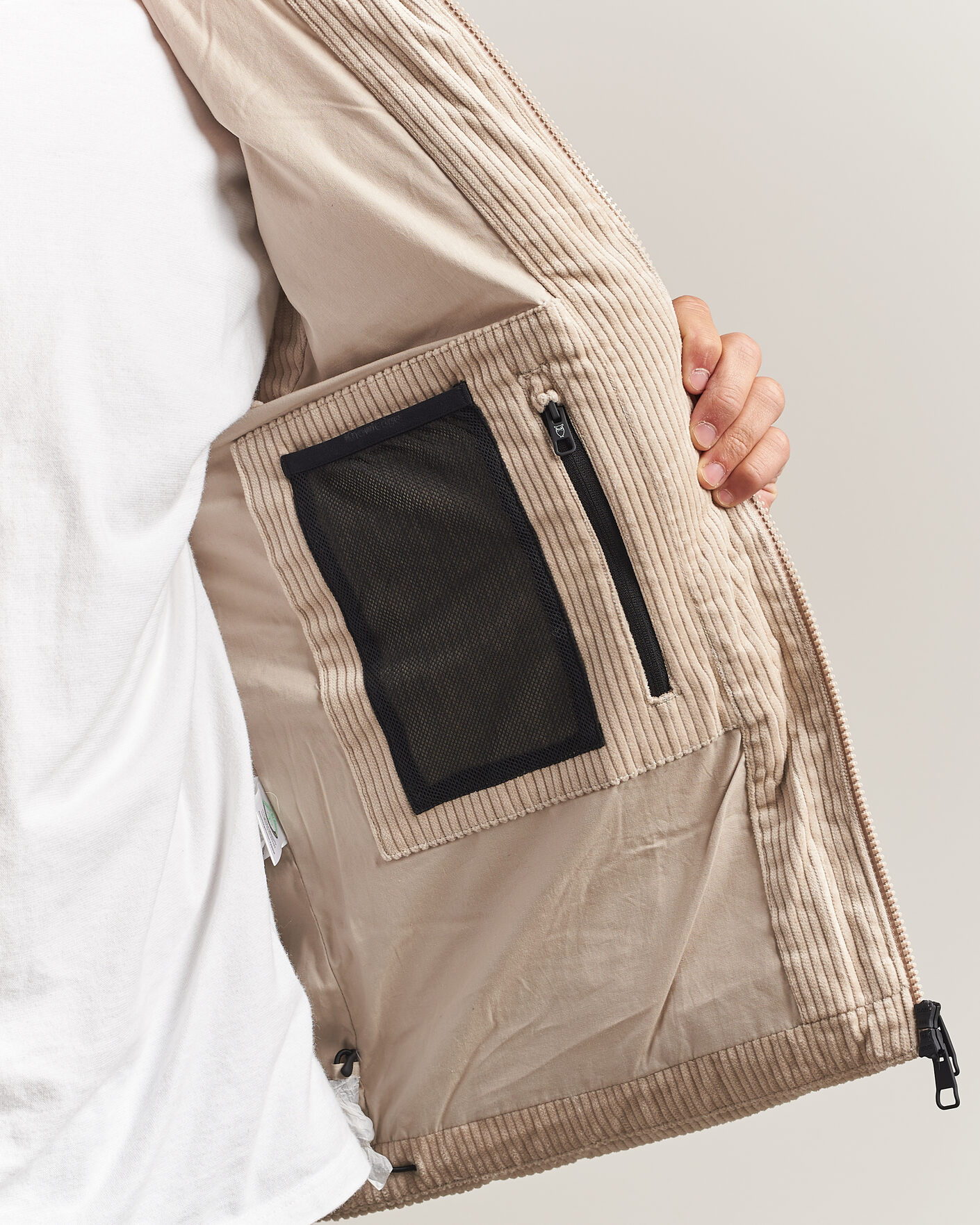 Men | Gilets | KnowledgeCotton Apparel | Corduroy Puffer Vest Light Feather Grey