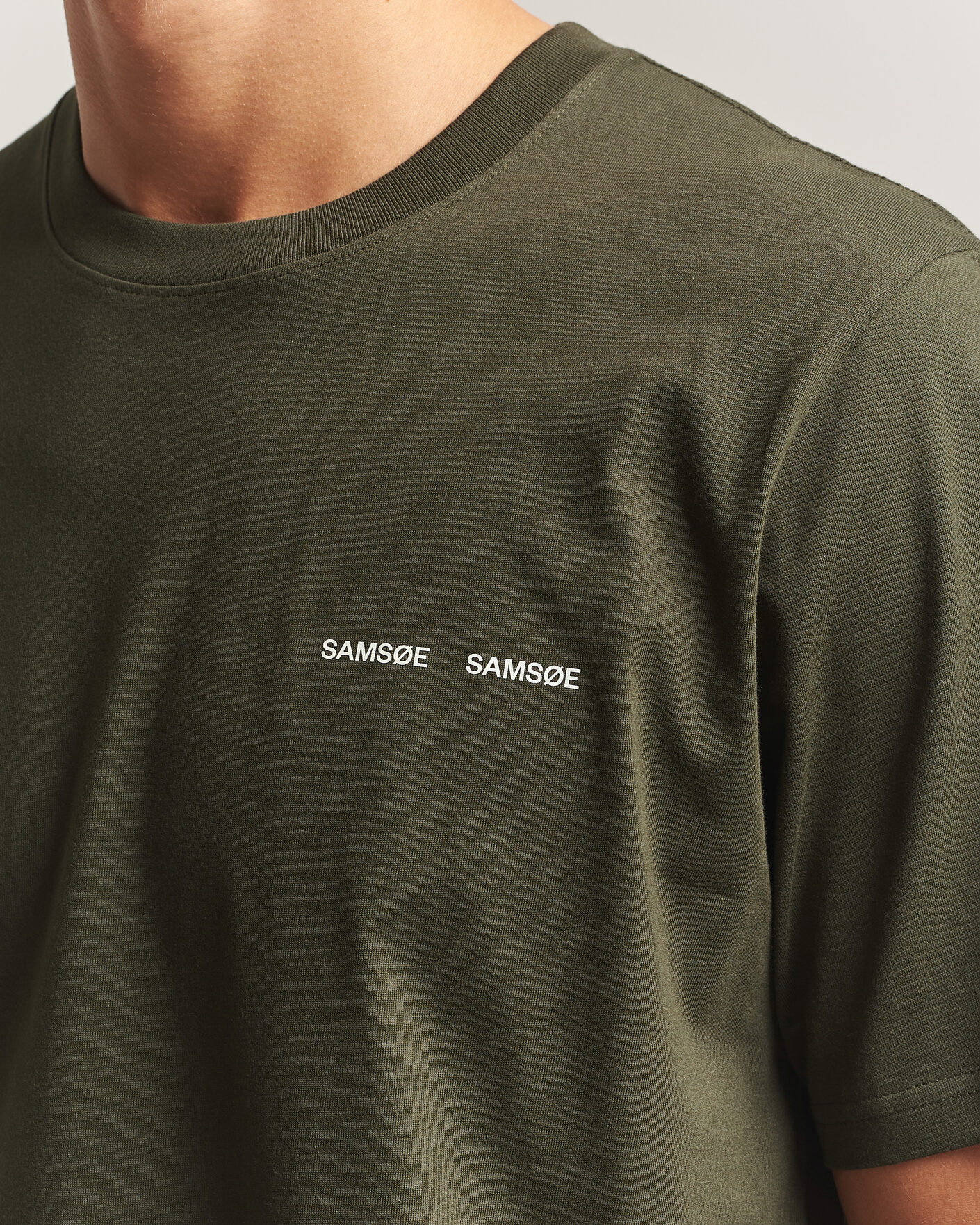 Men | T-Shirts | Samsøe Samsøe | Thomas Cotton T-Shirt Forest Night
