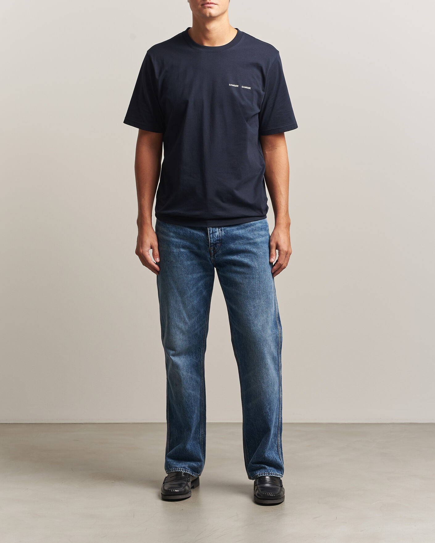 Men | T-Shirts | Samsøe Samsøe | Thomas Cotton T-Shirt Salute Navy