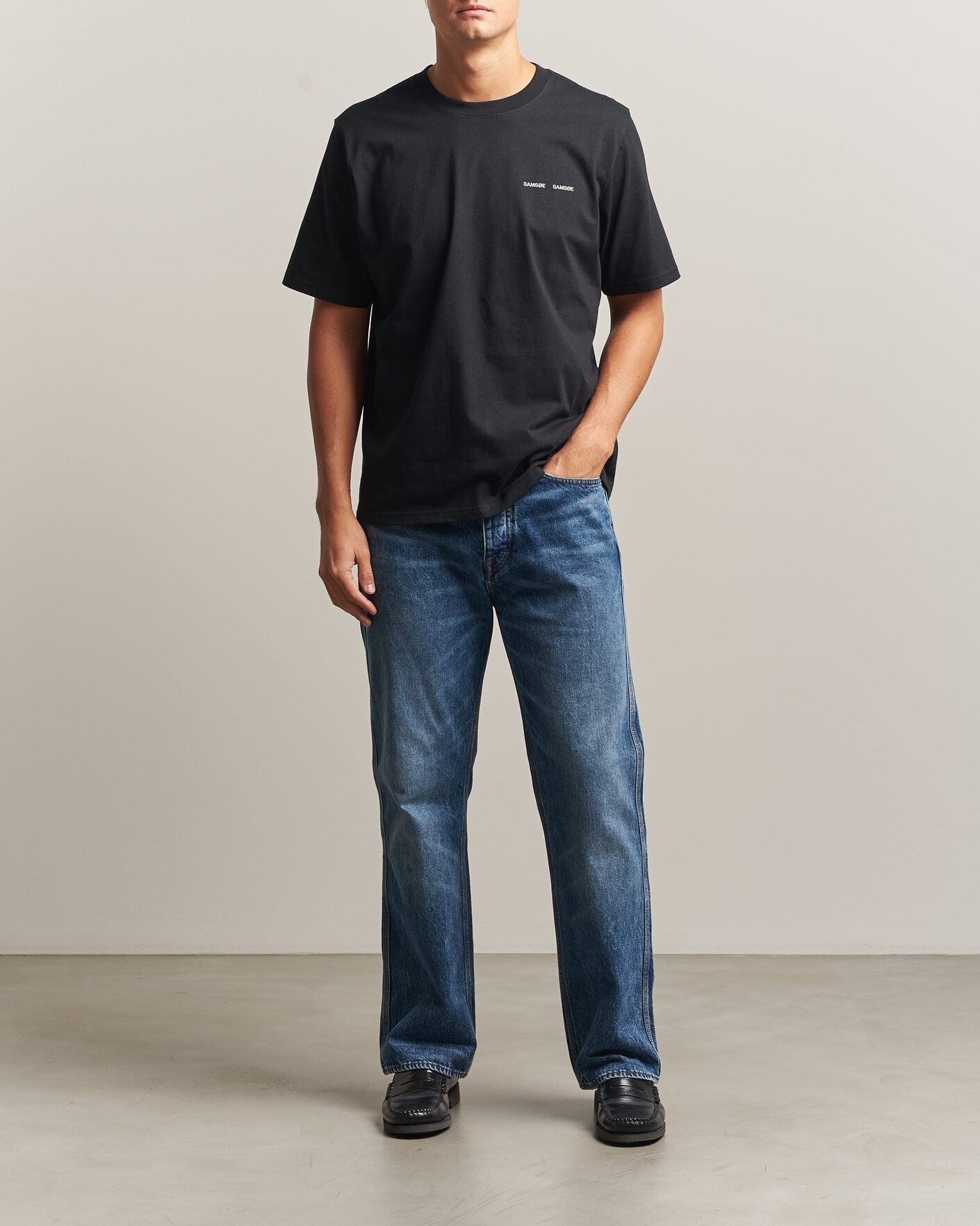 Men | T-Shirts | Samsøe Samsøe | Thomas Cotton T-Shirt Black