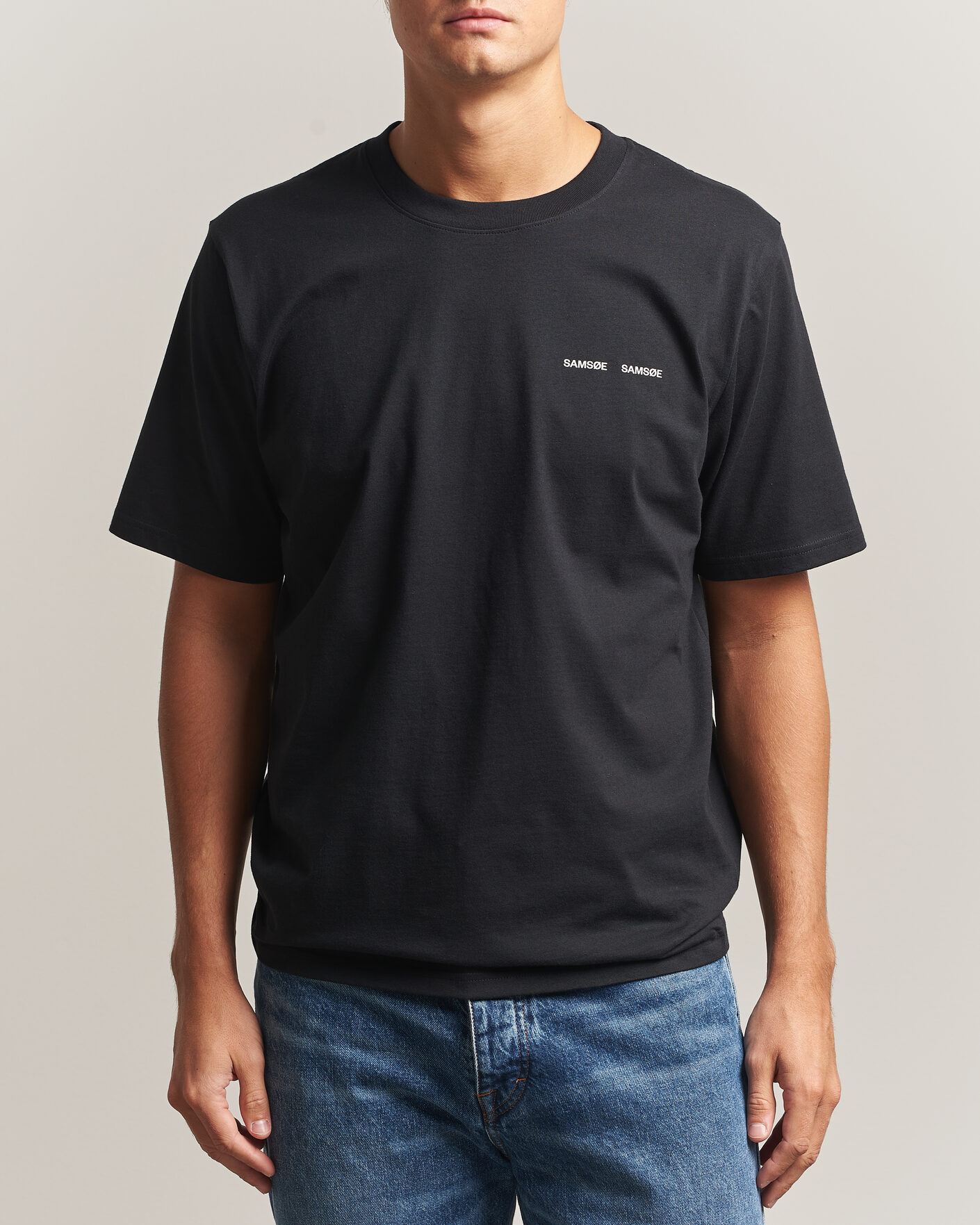 Men | T-Shirts | Samsøe Samsøe | Thomas Cotton T-Shirt Black