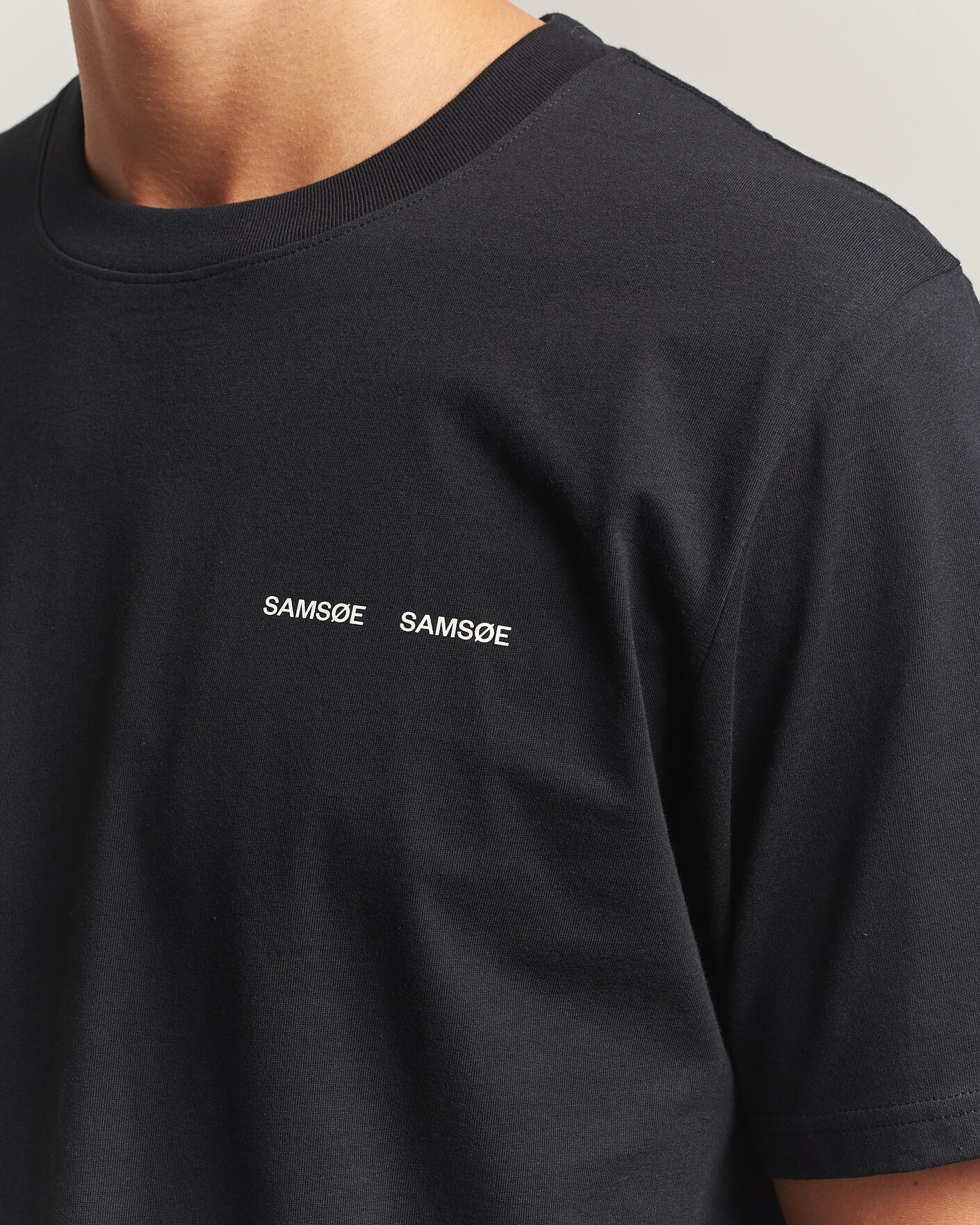 Men | T-Shirts | Samsøe Samsøe | Thomas Cotton T-Shirt Black
