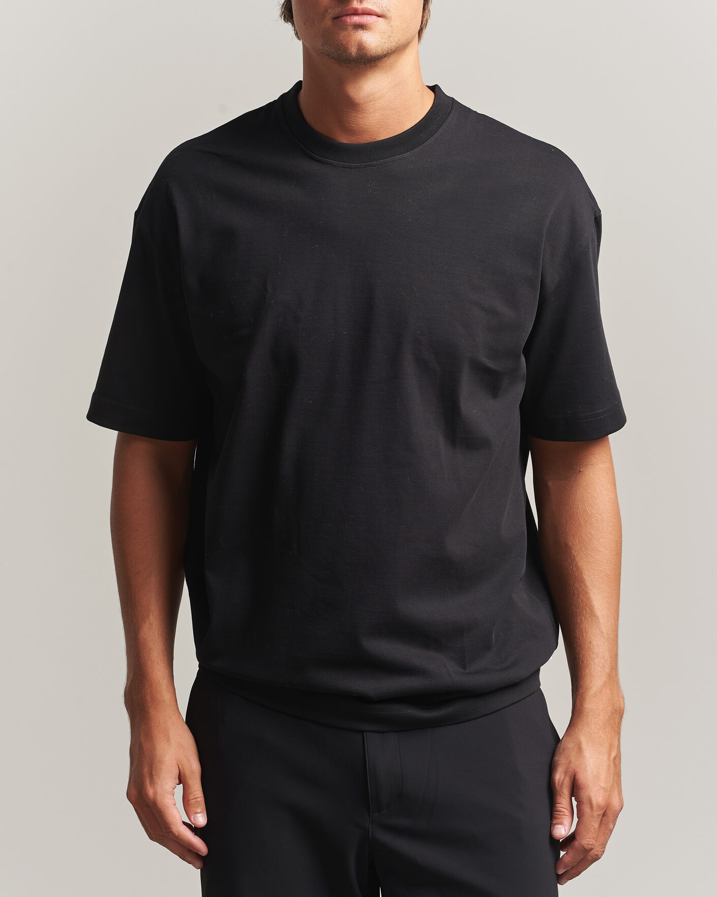 Men | T-Shirts | Samsøe Samsøe | Jason Heavy Cotton T-Shirt Black