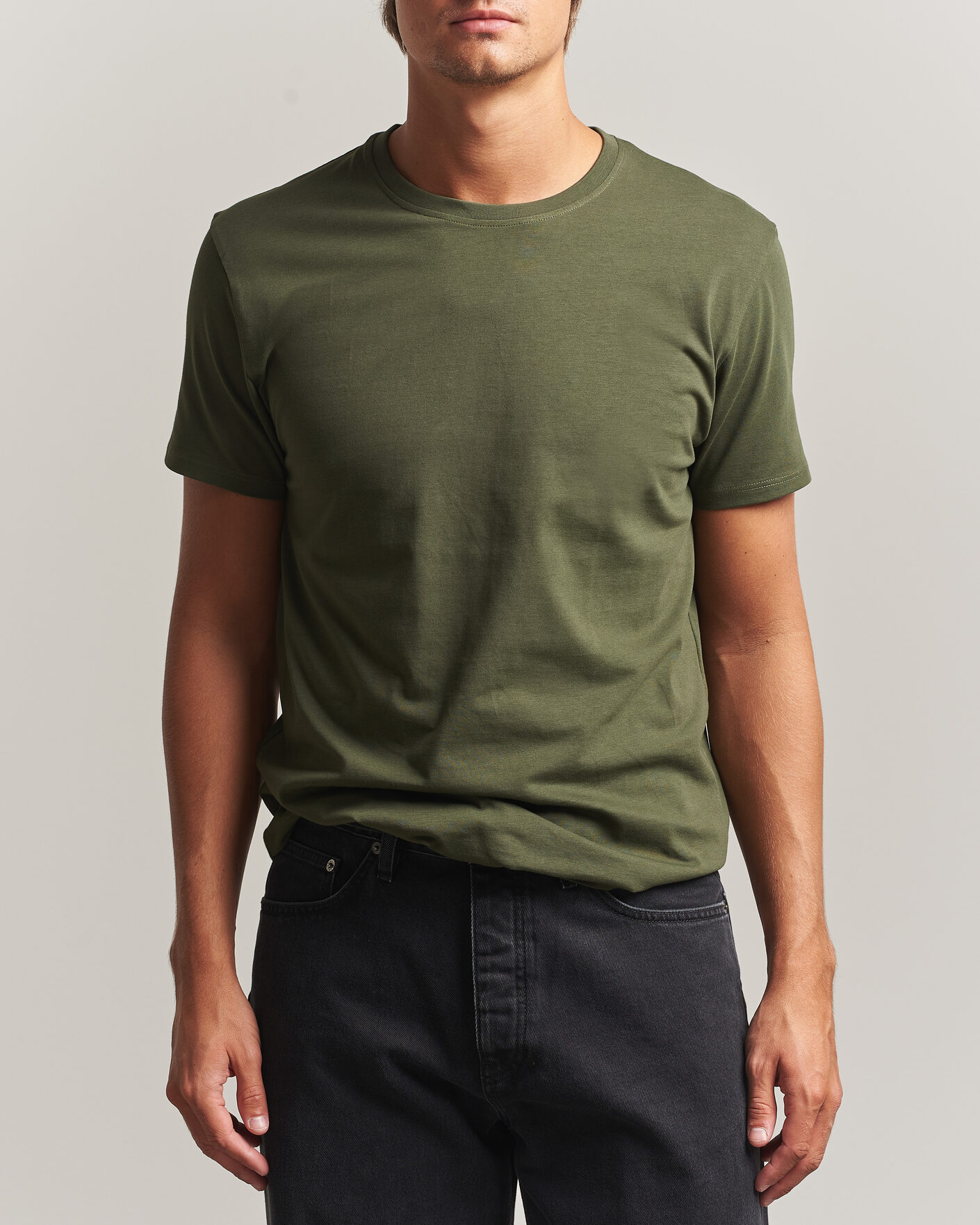 Men | T-Shirts | Samsøe Samsøe | Kronos Cotton T-Shirt Forest Night