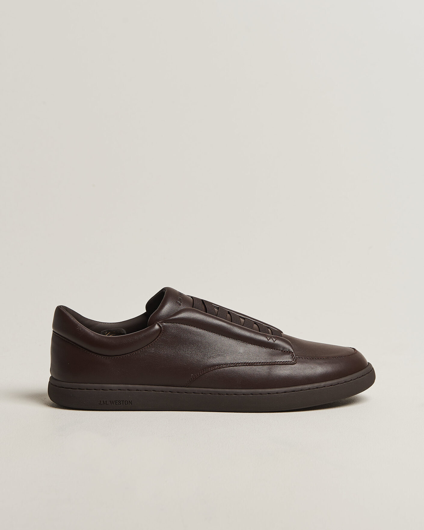Men | Sneakers | J.M. Weston | Dress Sneaker Dark Brown Nappa