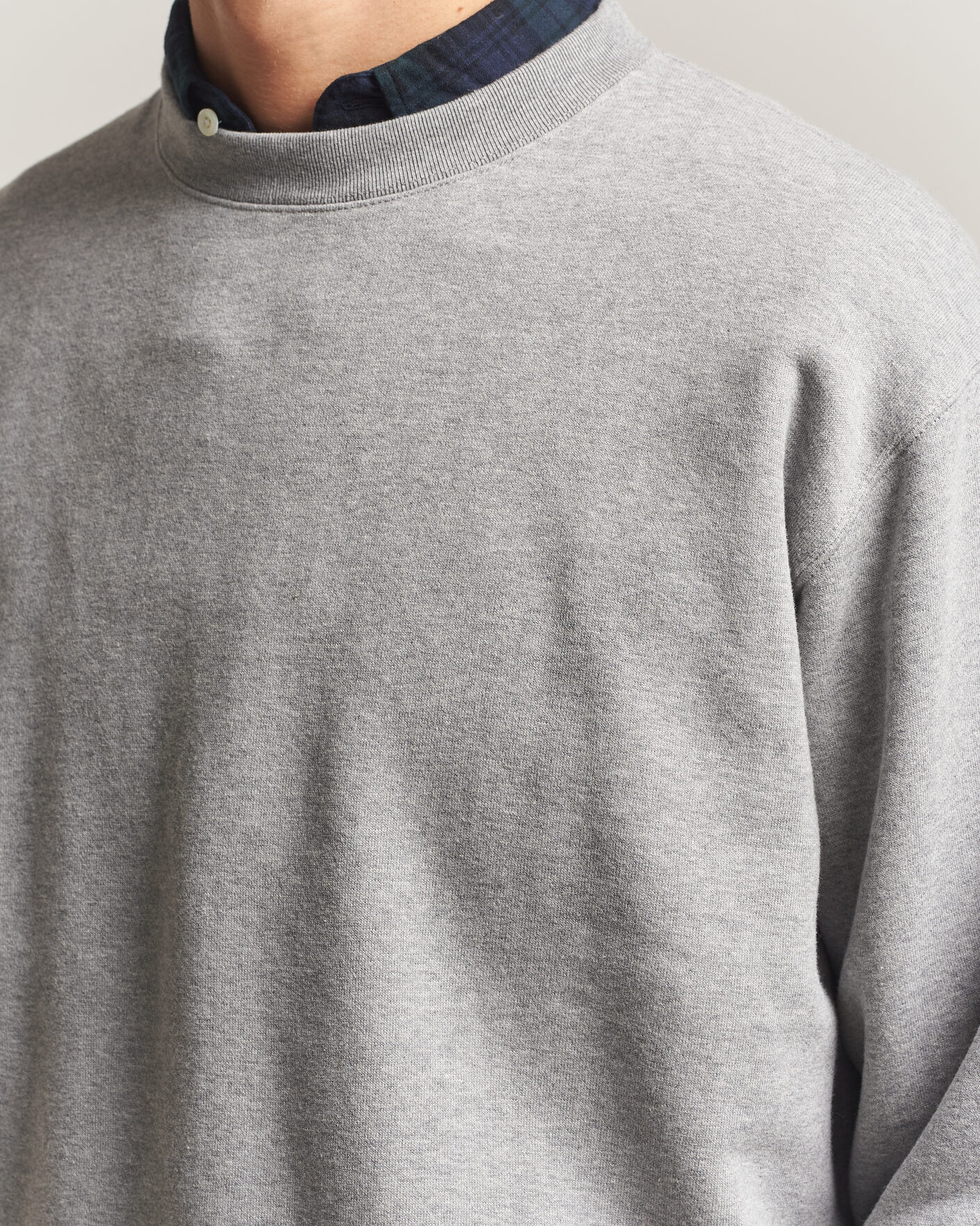 Men | Sweaters & Knitwear | BEAMS PLUS | Soft Sweat Crew Neck Grey
