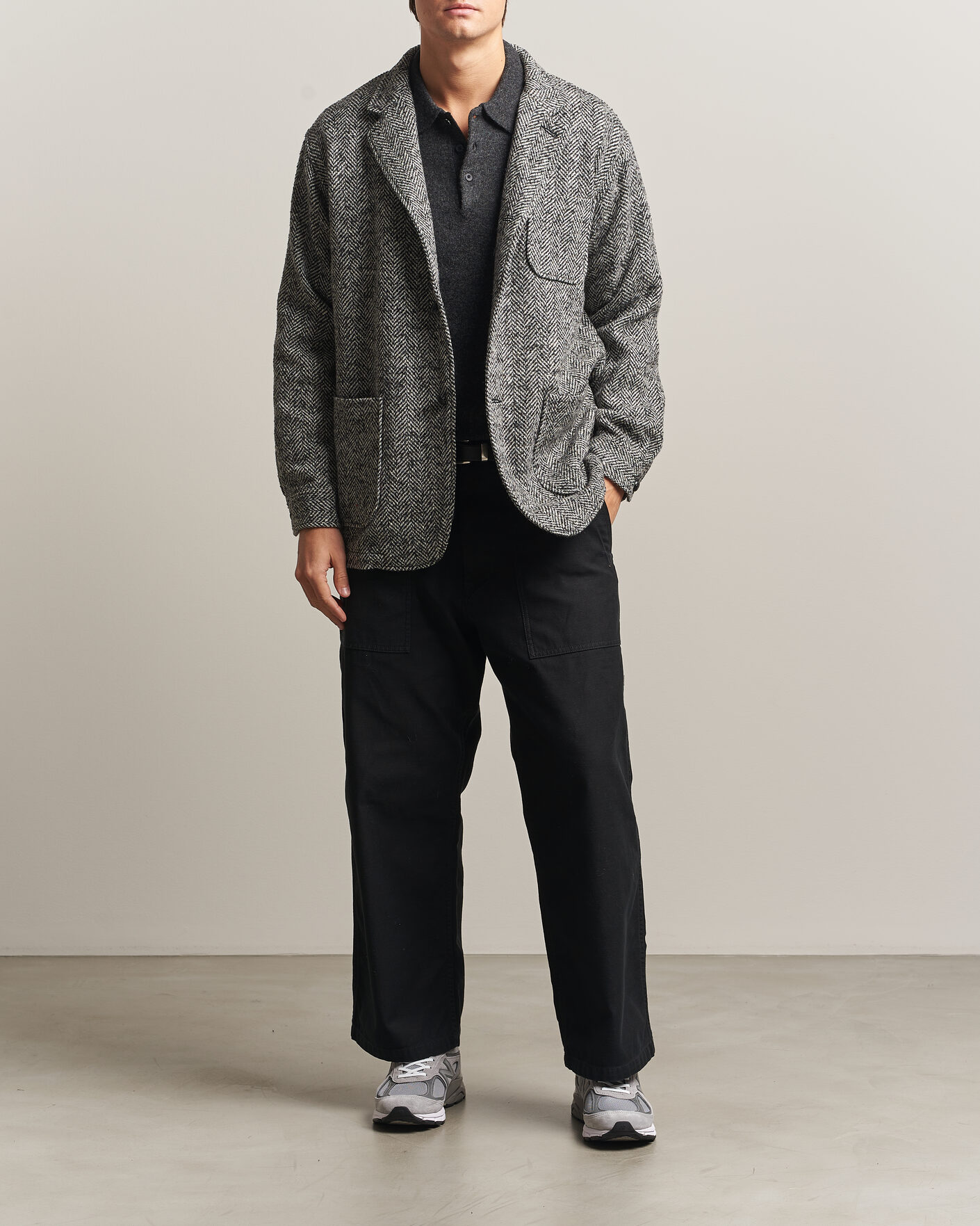 Men | Trousers | BEAMS PLUS | MIL Utility Sateen Trousers Black