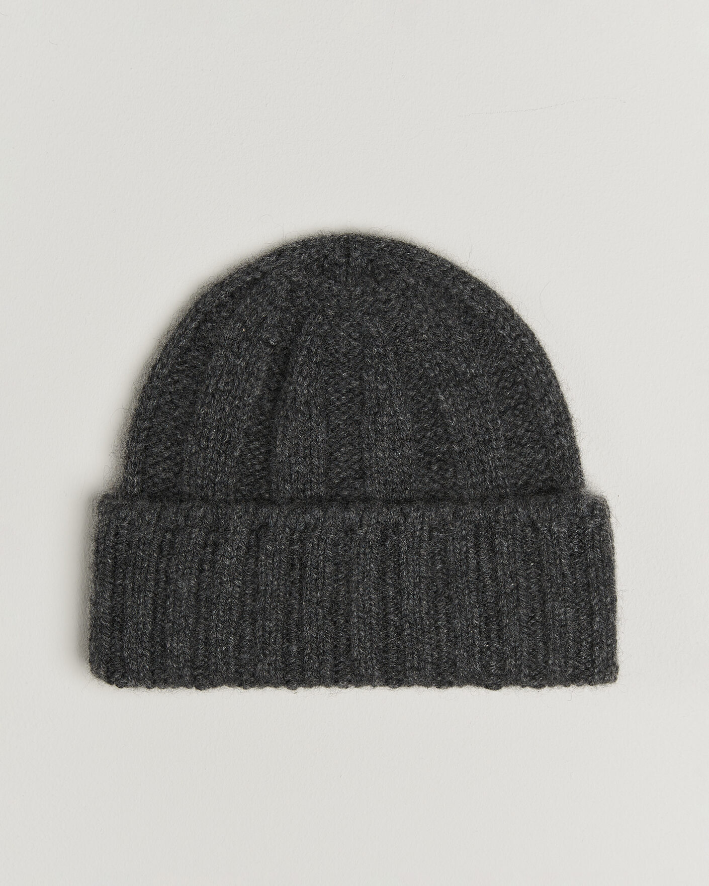 Men | Beanies | BEAMS PLUS | Cashmere Rib Beanie Grey