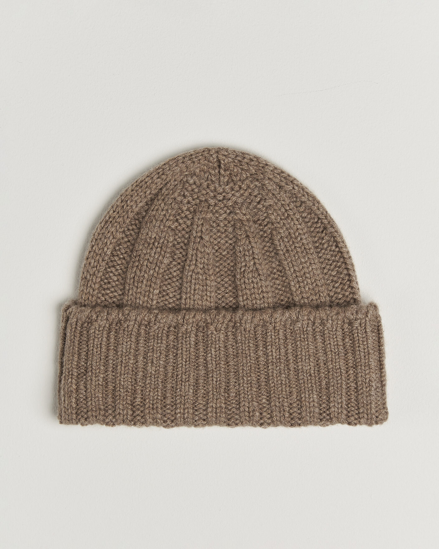 Men | Beanies | BEAMS PLUS | Cashmere Rib Beanie Camel