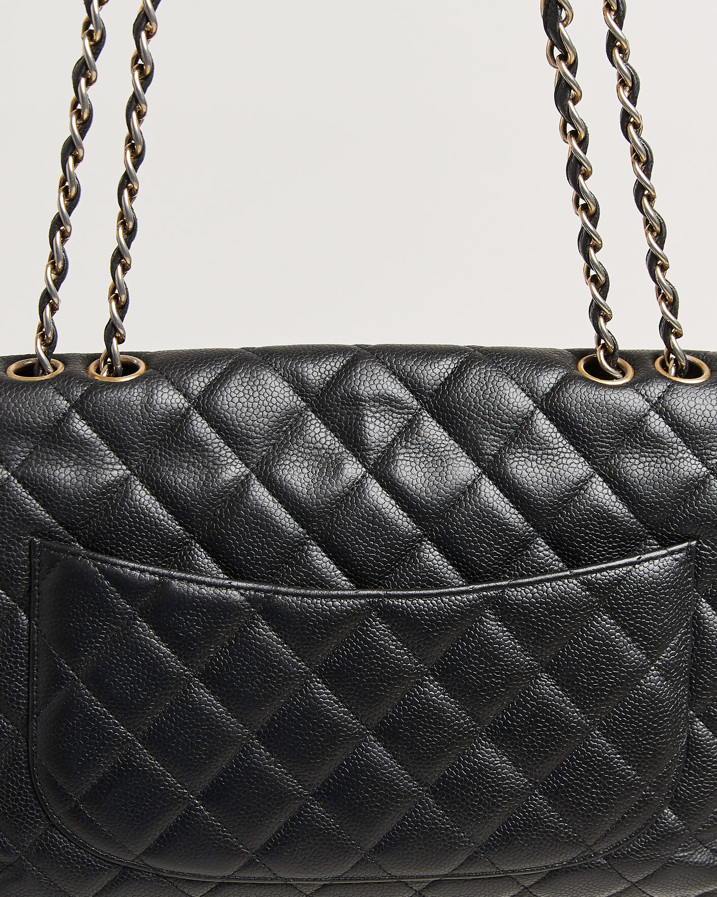 Men | Pre-Owned & Vintage Bags | Chanel Pre-Owned | Classic Jumbo Single Flap Bag Caviar Black