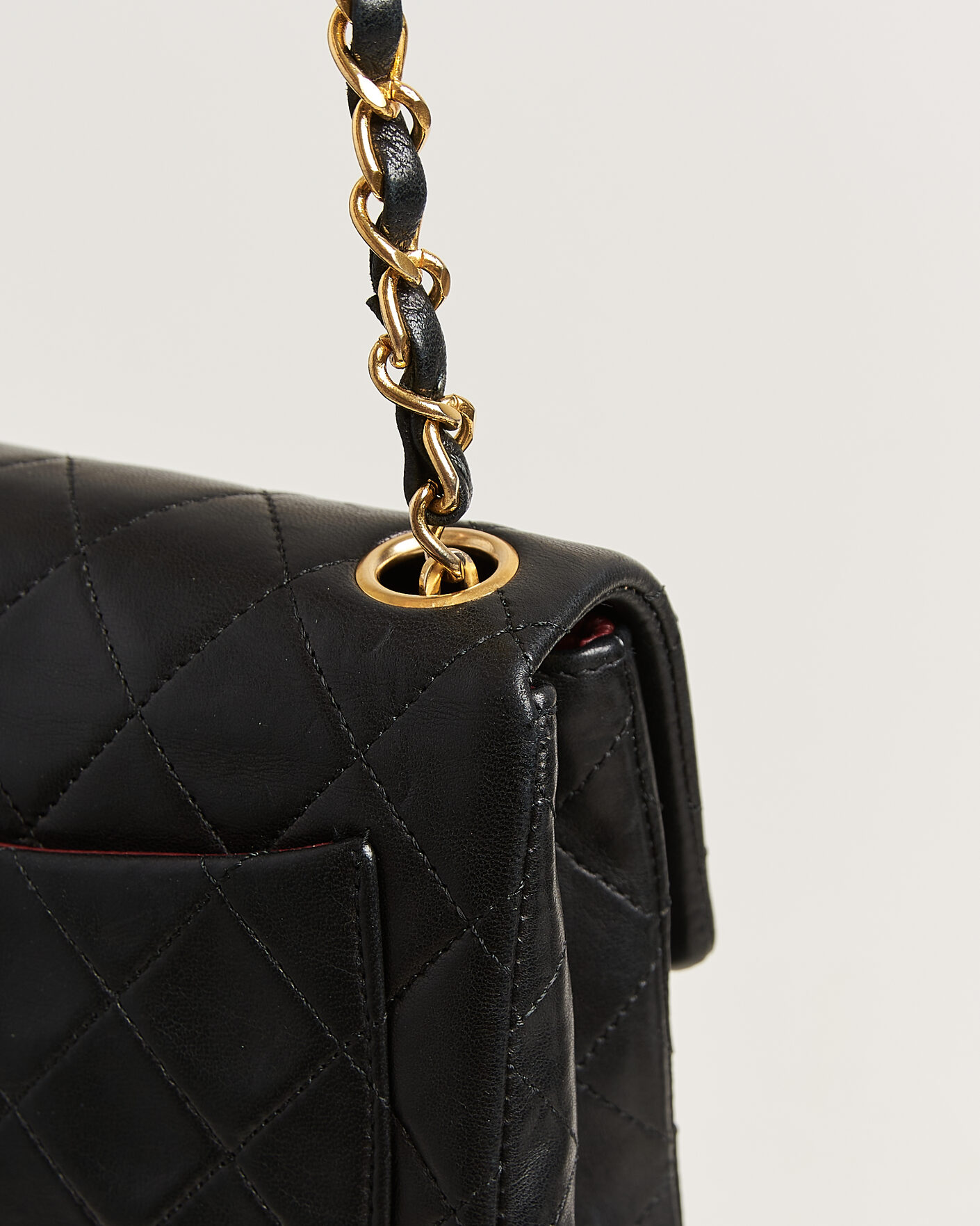 Men | Pre-Owned & Vintage Bags | Chanel Pre-Owned | Classic Mini Square Single Flap Bag Lambskin Black