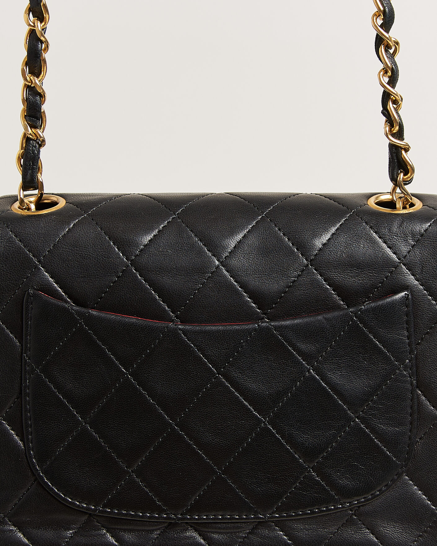 Men | Pre-Owned & Vintage Bags | Chanel Pre-Owned | Classic Mini Square Single Flap Bag Lambskin Black