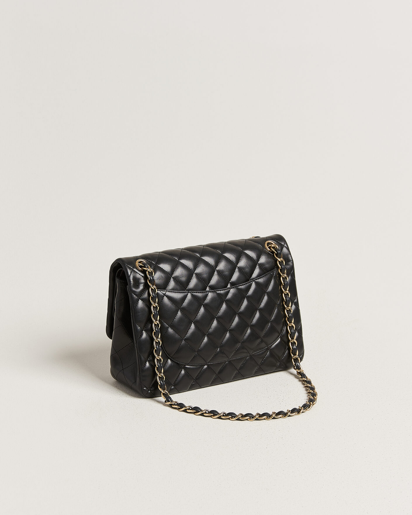 Men | Pre-Owned & Vintage Bags | Chanel Pre-Owned | Classic Jumbo Double Flap Bag Lambskin Black