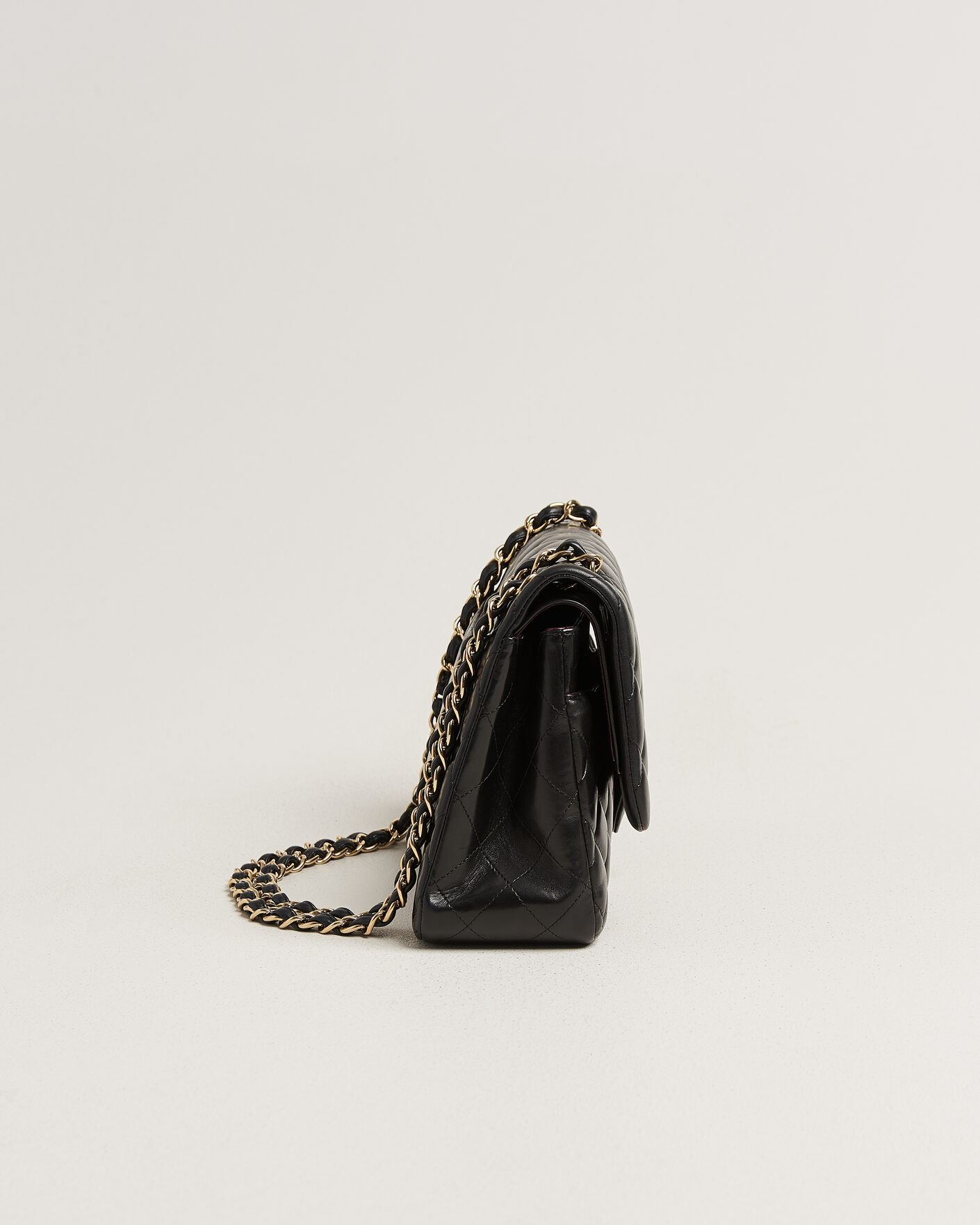 Men | Pre-Owned & Vintage Bags | Chanel Pre-Owned | Classic Jumbo Double Flap Bag Lambskin Black
