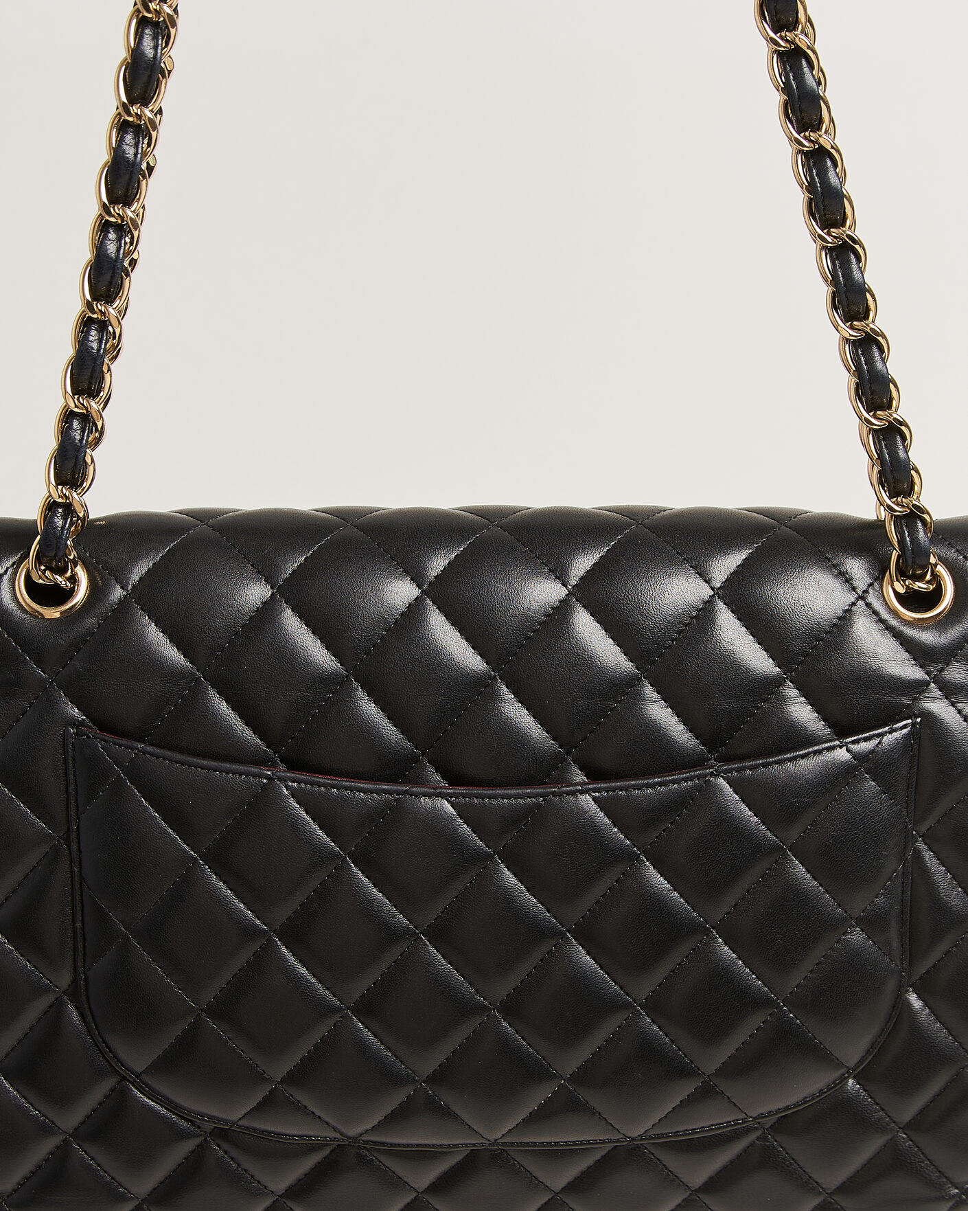 Men | Pre-Owned & Vintage Bags | Chanel Pre-Owned | Classic Jumbo Double Flap Bag Lambskin Black