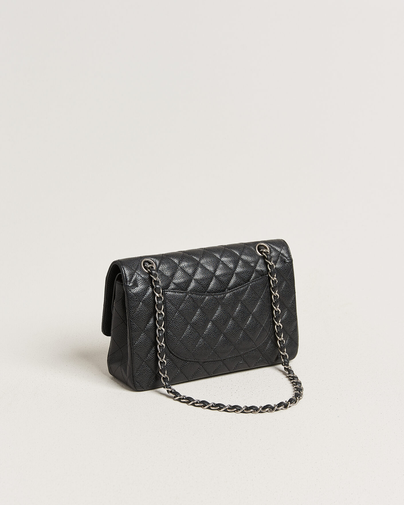 Men | Pre-Owned & Vintage Bags | Chanel Pre-Owned | Classic Medium Single Flap Bag Caviar Black