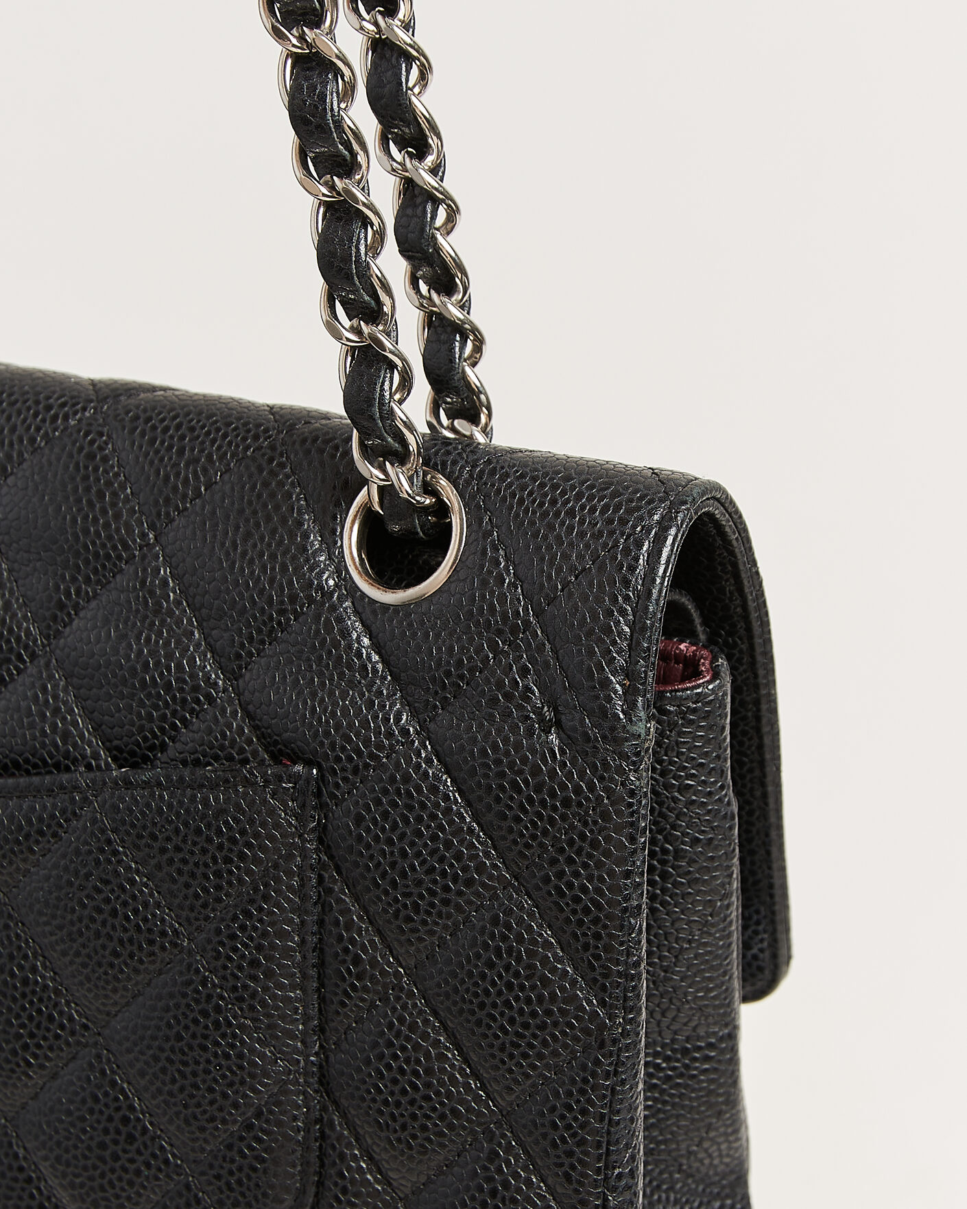 Men | Pre-Owned & Vintage Bags | Chanel Pre-Owned | Classic Medium Single Flap Bag Caviar Black