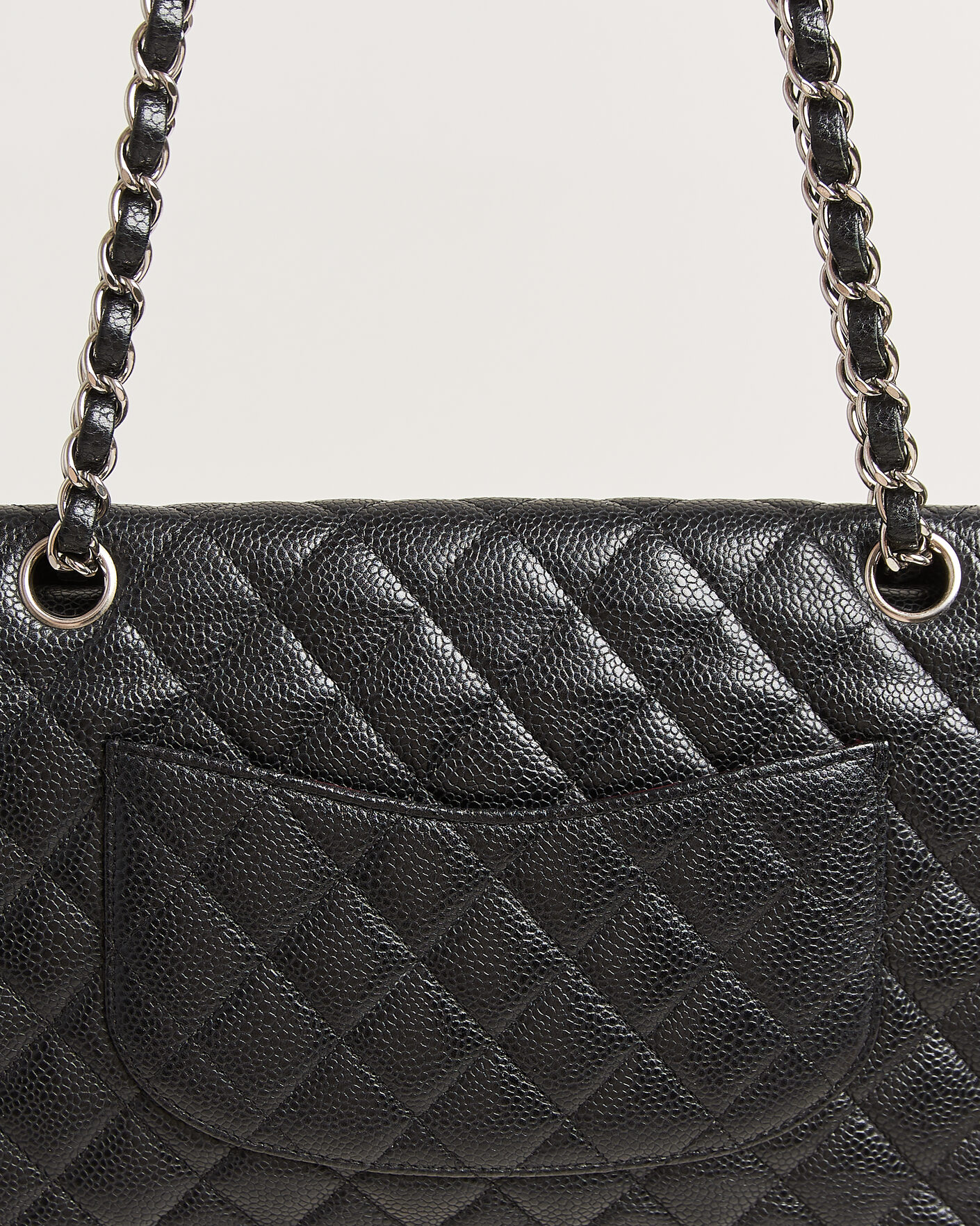 Men | Pre-Owned & Vintage Bags | Chanel Pre-Owned | Classic Medium Single Flap Bag Caviar Black