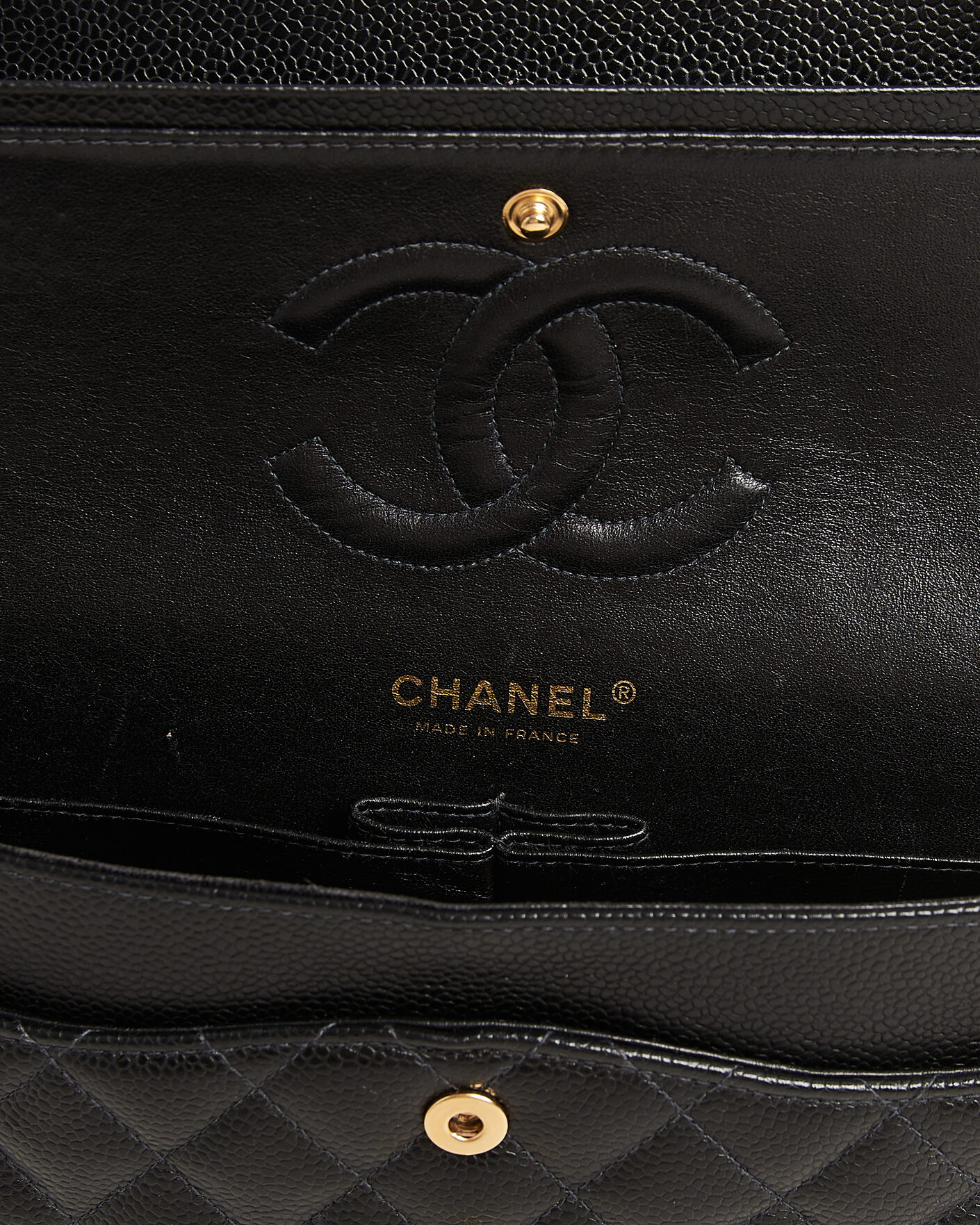 Men | Pre-Owned & Vintage Bags | Chanel Pre-Owned | Classic Medium Double Flap Bag Caviar Black