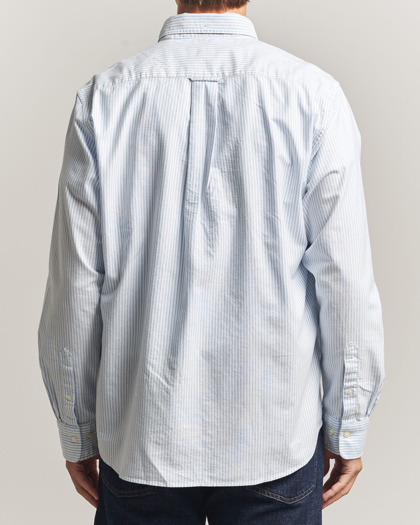 Men | Shirts | Gant | Regular Fit Striped Oxford Shirt College Blue