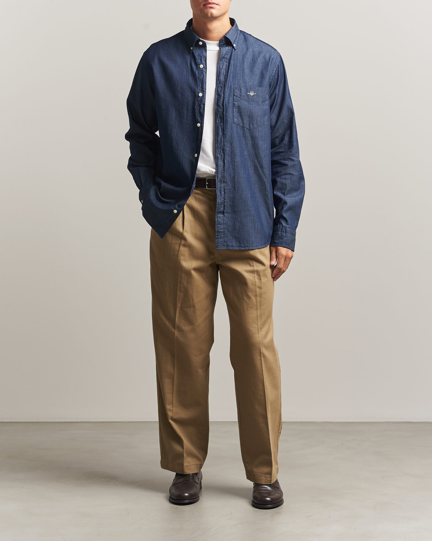Men | Shirts | Gant | Regular Fit Indigo Shirt Dark Indigo