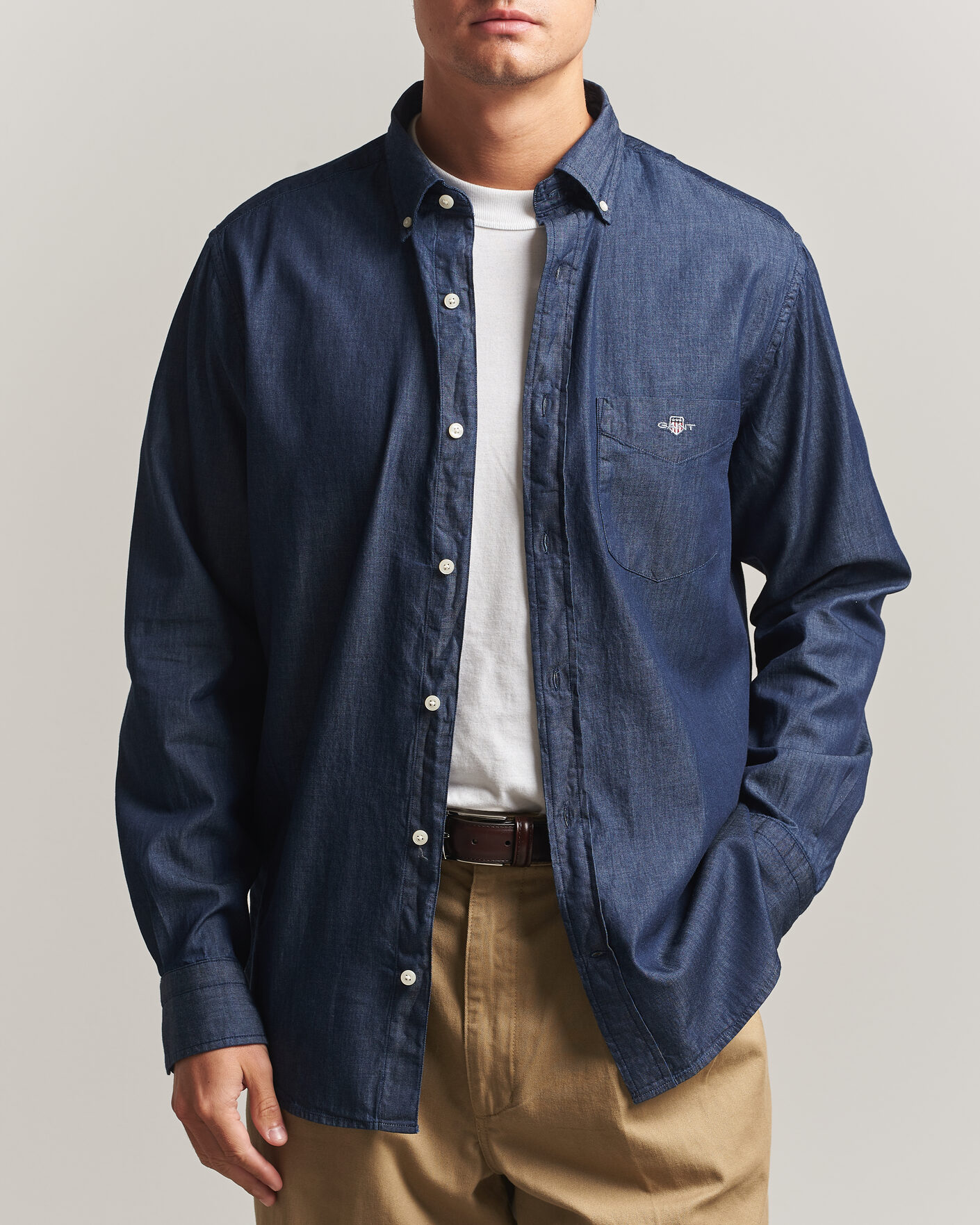 Men | Shirts | Gant | Regular Fit Indigo Shirt Dark Indigo